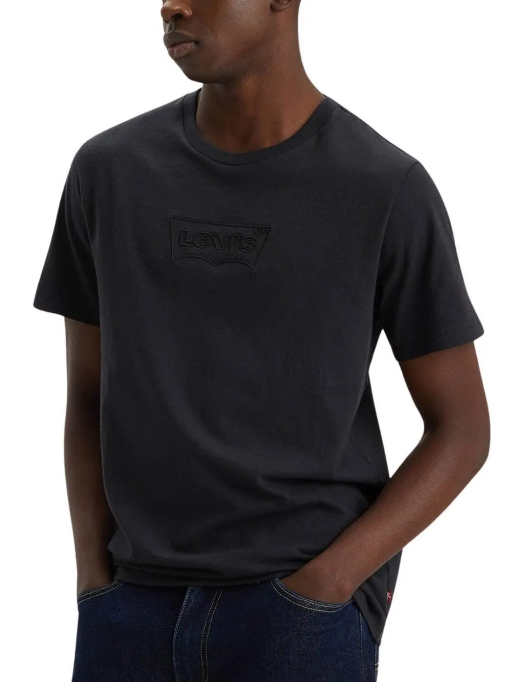 Levi's Graphic Crewneck Tee - Corded Batwing Caviar, S Uomo - immagine 4