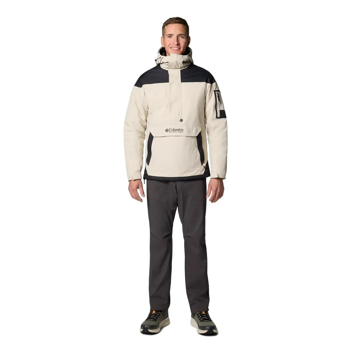 Columbia Challenger II Giacca Pull-over da Uomo - Dark Stone/Black - L - immagine 3