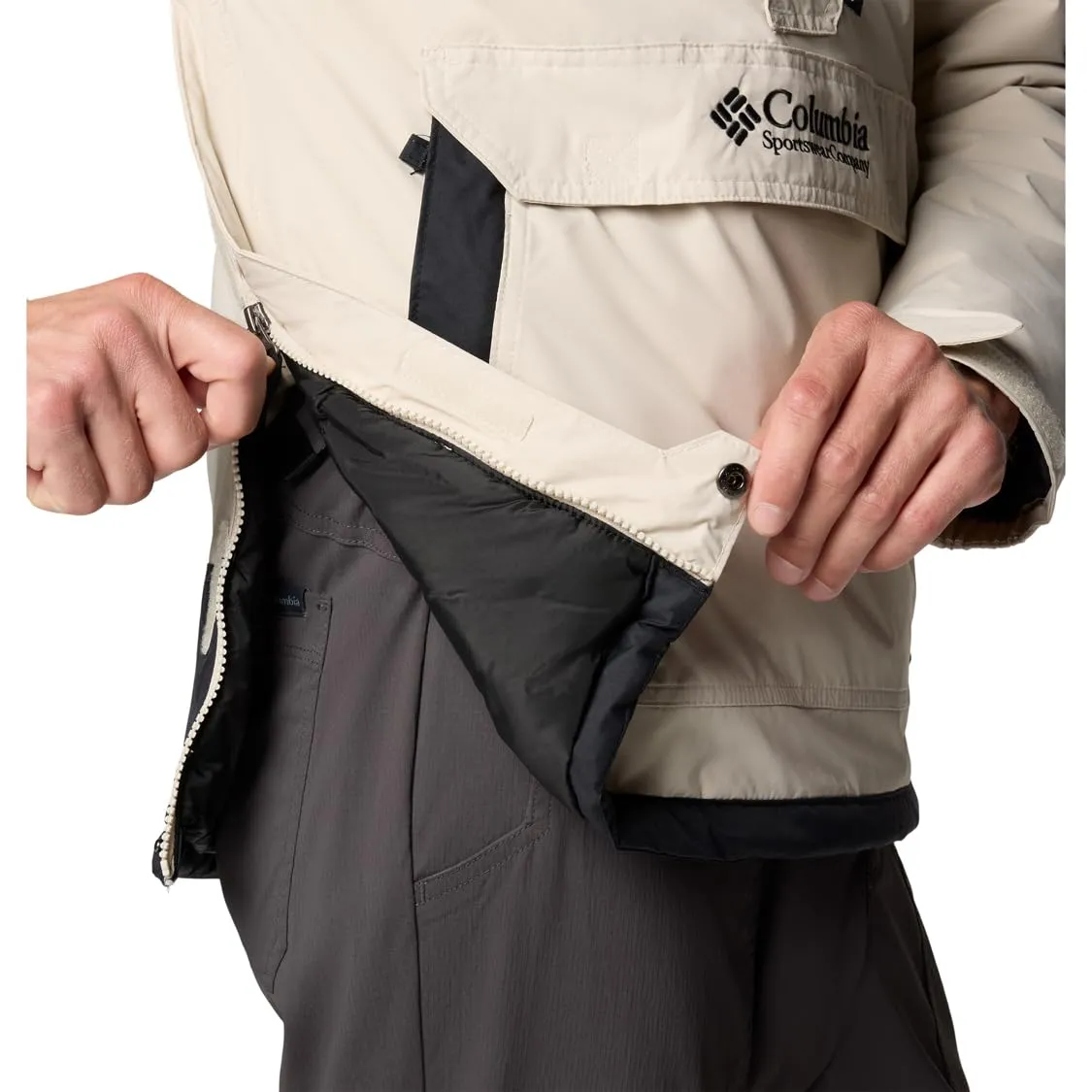 Columbia Challenger II Giacca Pull-over da Uomo - Dark Stone/Black - L - immagine 9