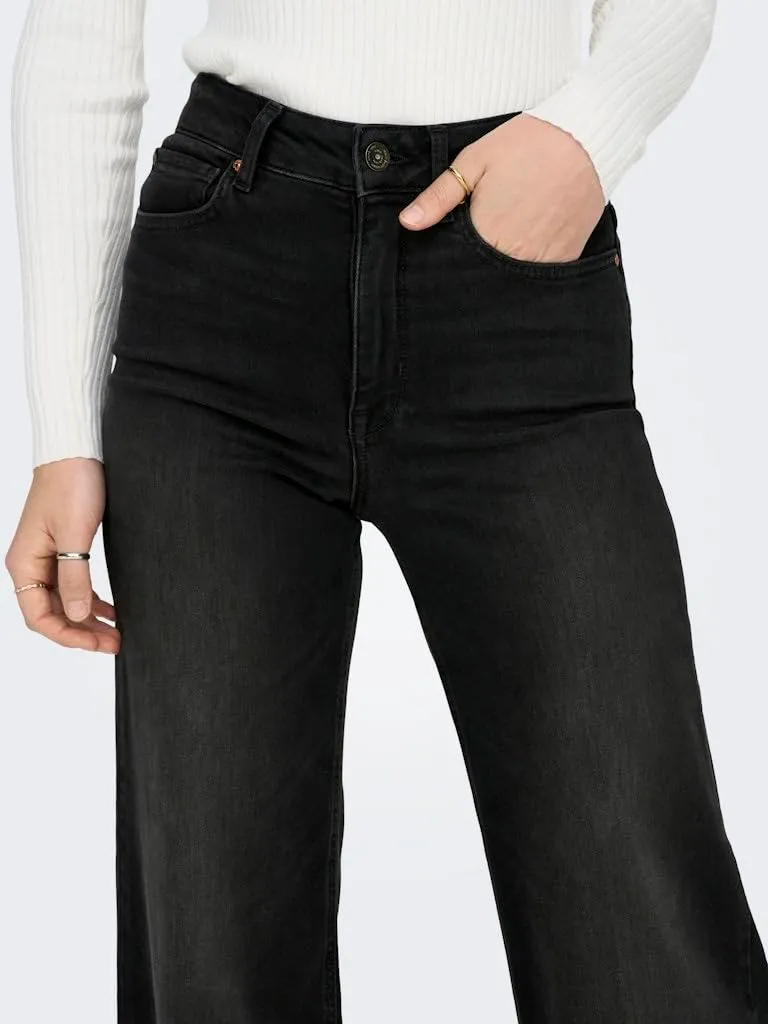 ONLY Pantaloni Jean Donna, Nero Slavato, M / 34L - immagine 3