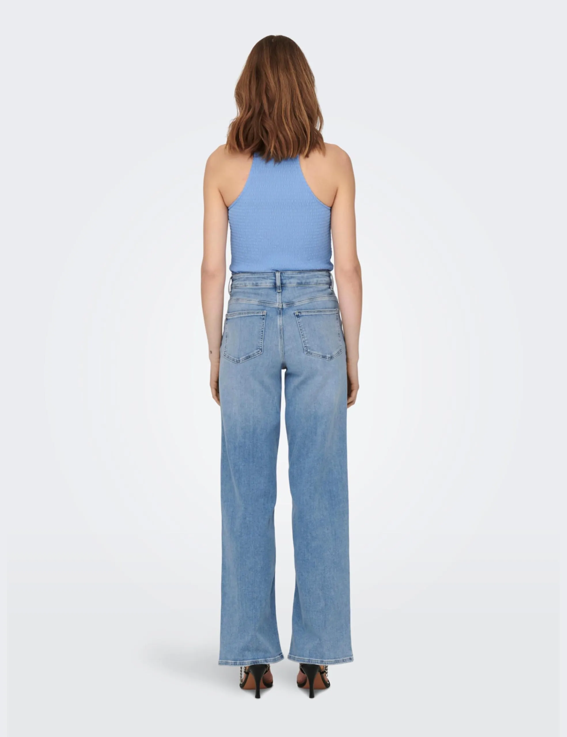 ONLY Onlmadison High Waist Wide Denim Jeans Light Blue S/30L - immagine 5