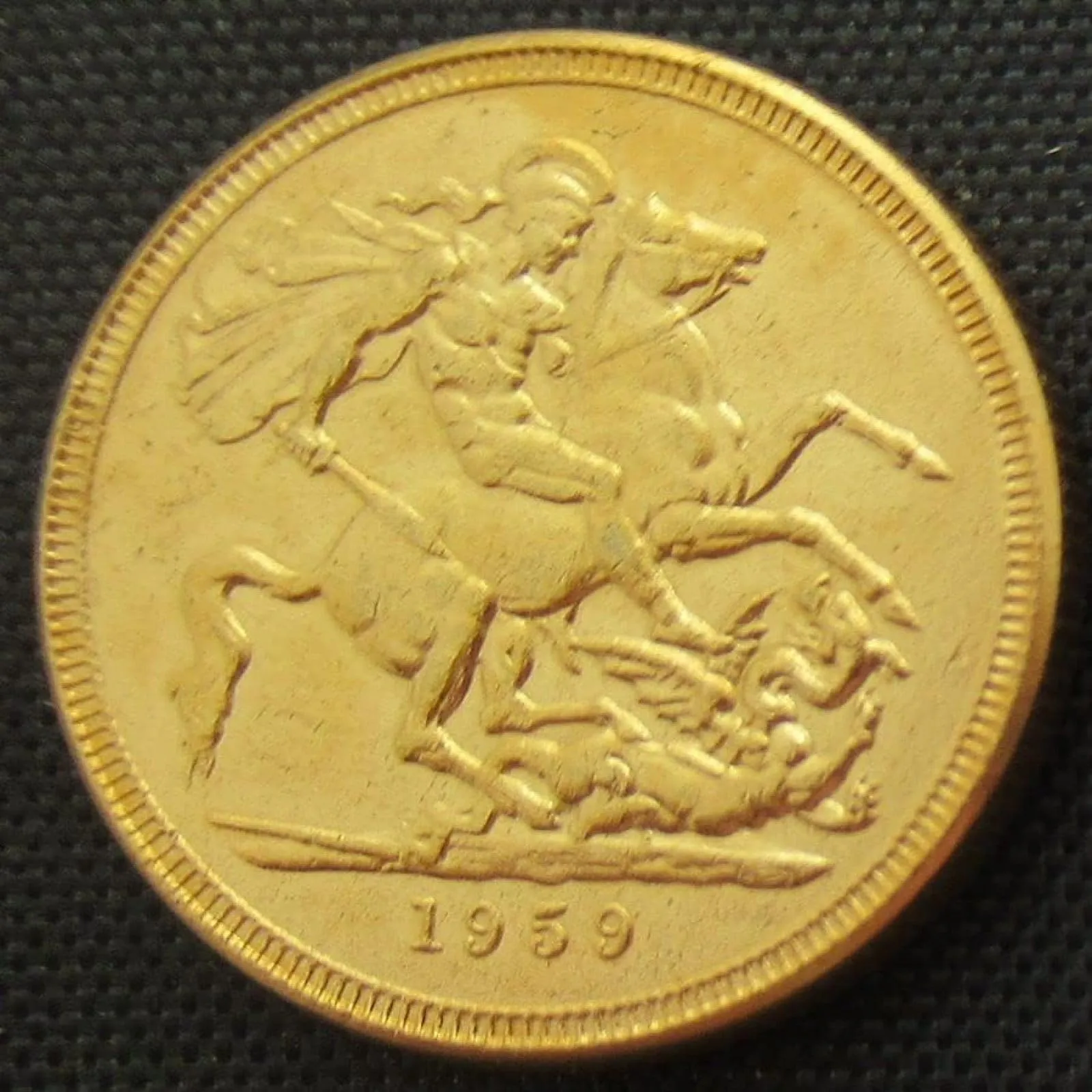BoodLo Sterlina d'oro Britannica 1957-1968 Moneta Commemorativa Placcata in Oro Replica 1959 - immagine 1