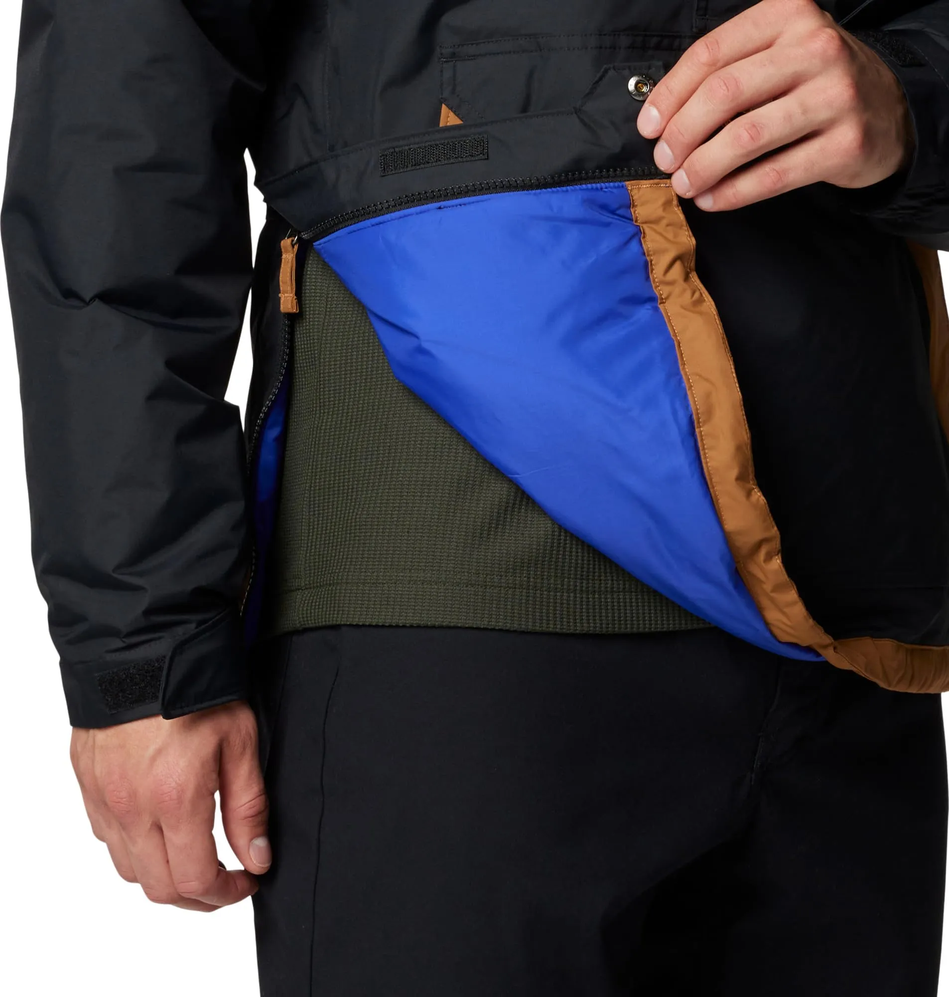 Columbia Challenger II Giacca Pull-over da Uomo - Nero/Camel Brown, Taglia S - immagine 7