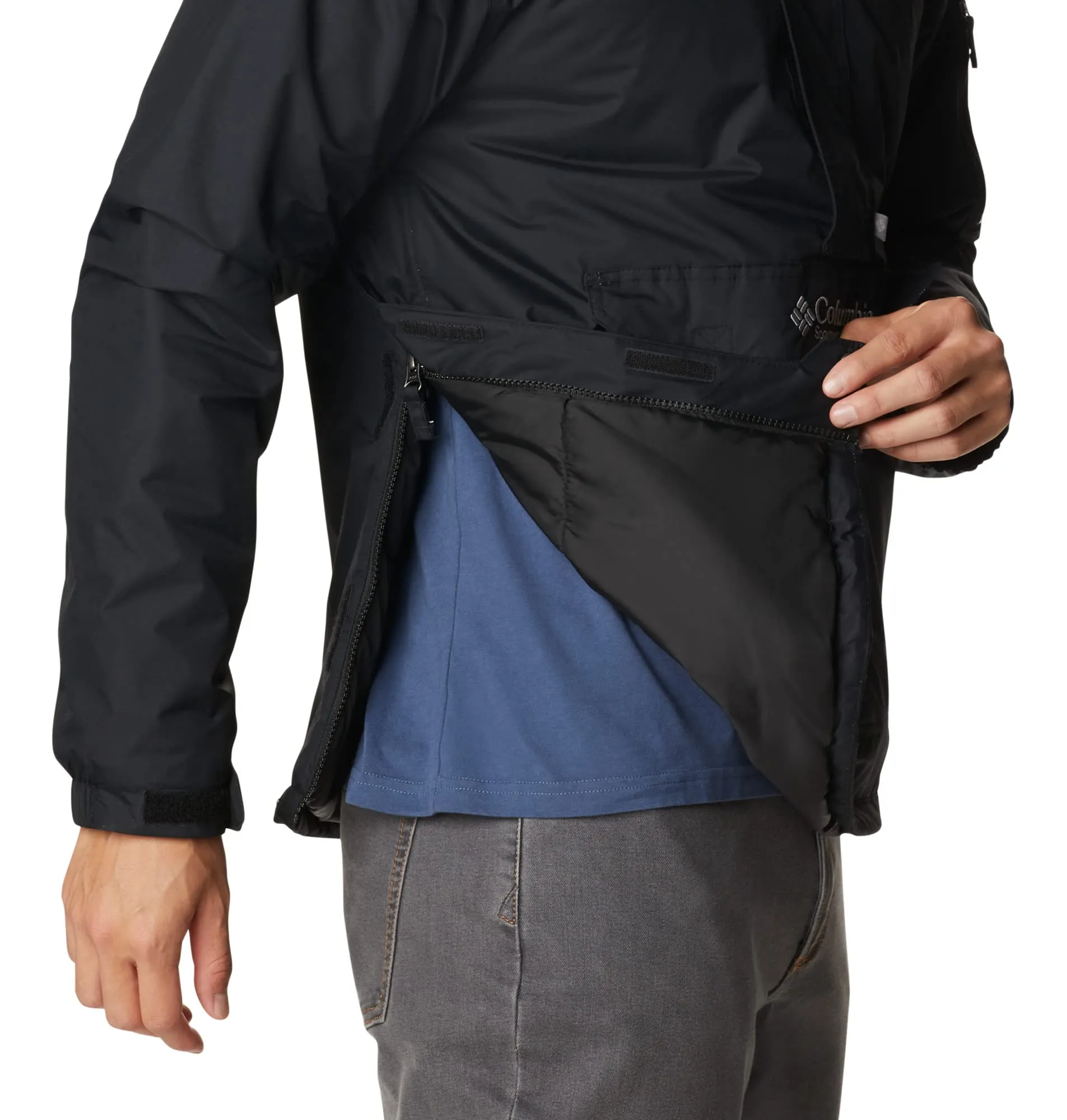 Columbia Challenger II Giacca Pull-over da Uomo - Nero, S - immagine 3