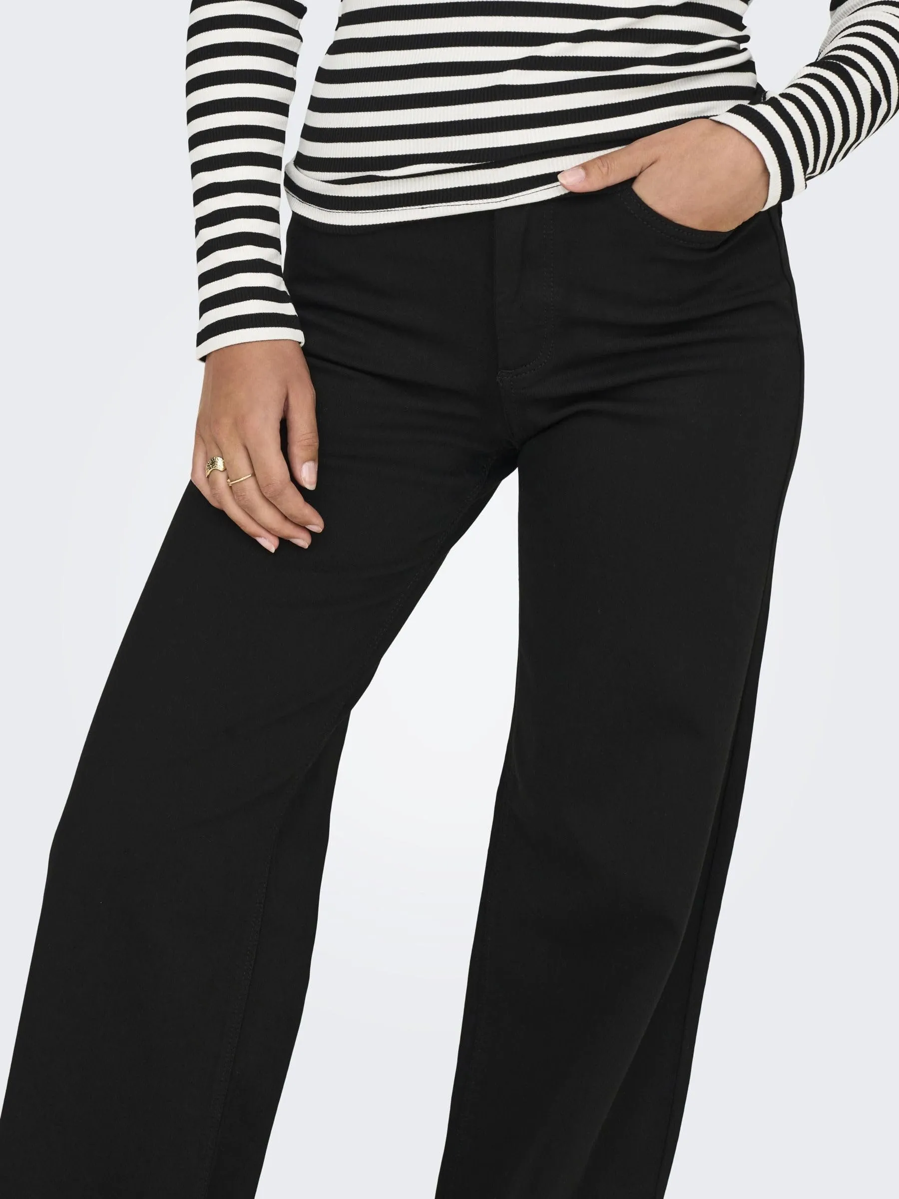 ONLY Blush HW Wide Denim SOO796, Denim Nero, XL / 30L - immagine 6