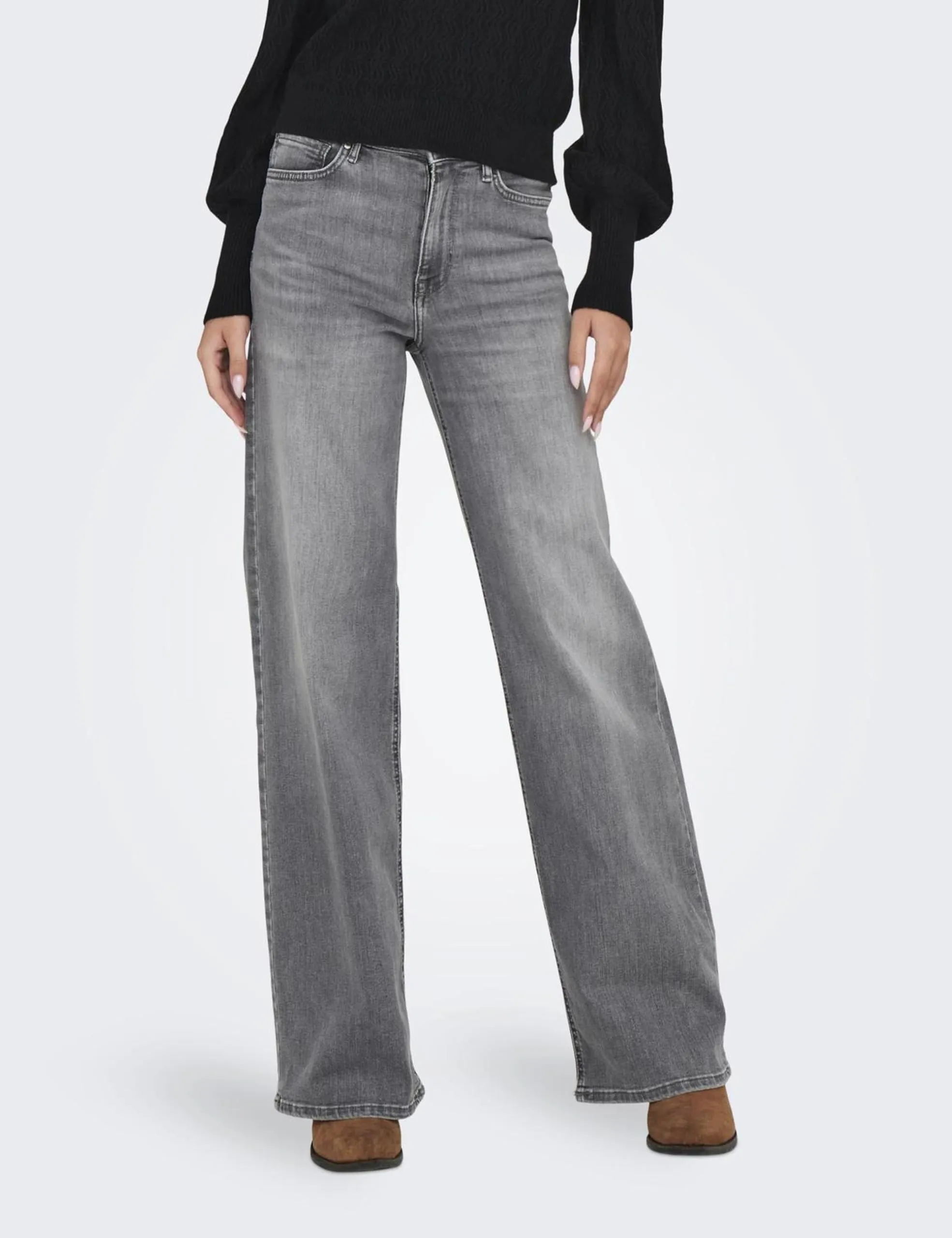 ONLY Onlmadison Blush HW Wid DNM Rea0938 Noos Light Grey Denim XS/30L - immagine 2