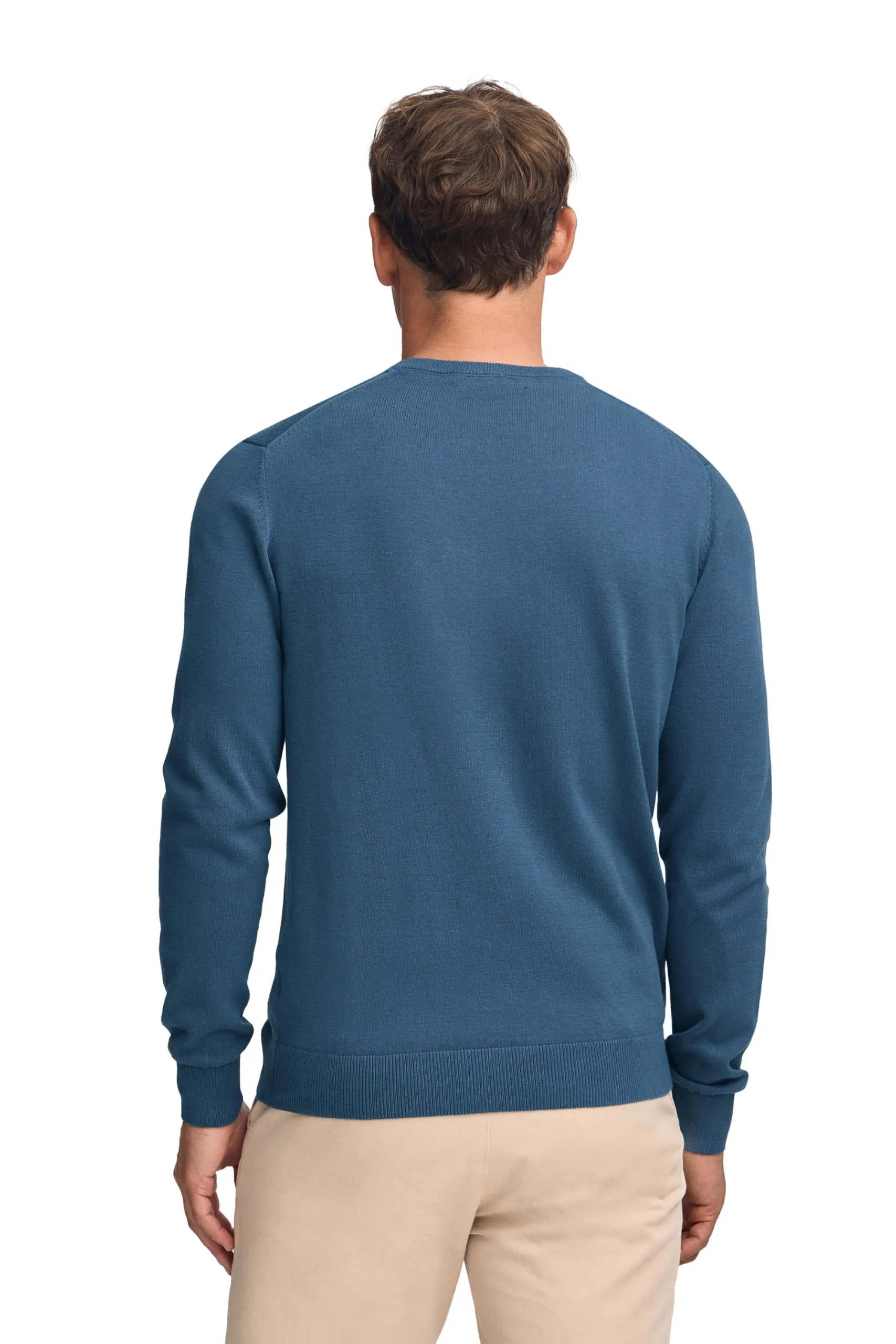 Polo Club Maglione Uomo Basico Blu 100% Cotone con Logo Ricamato - immagine 4