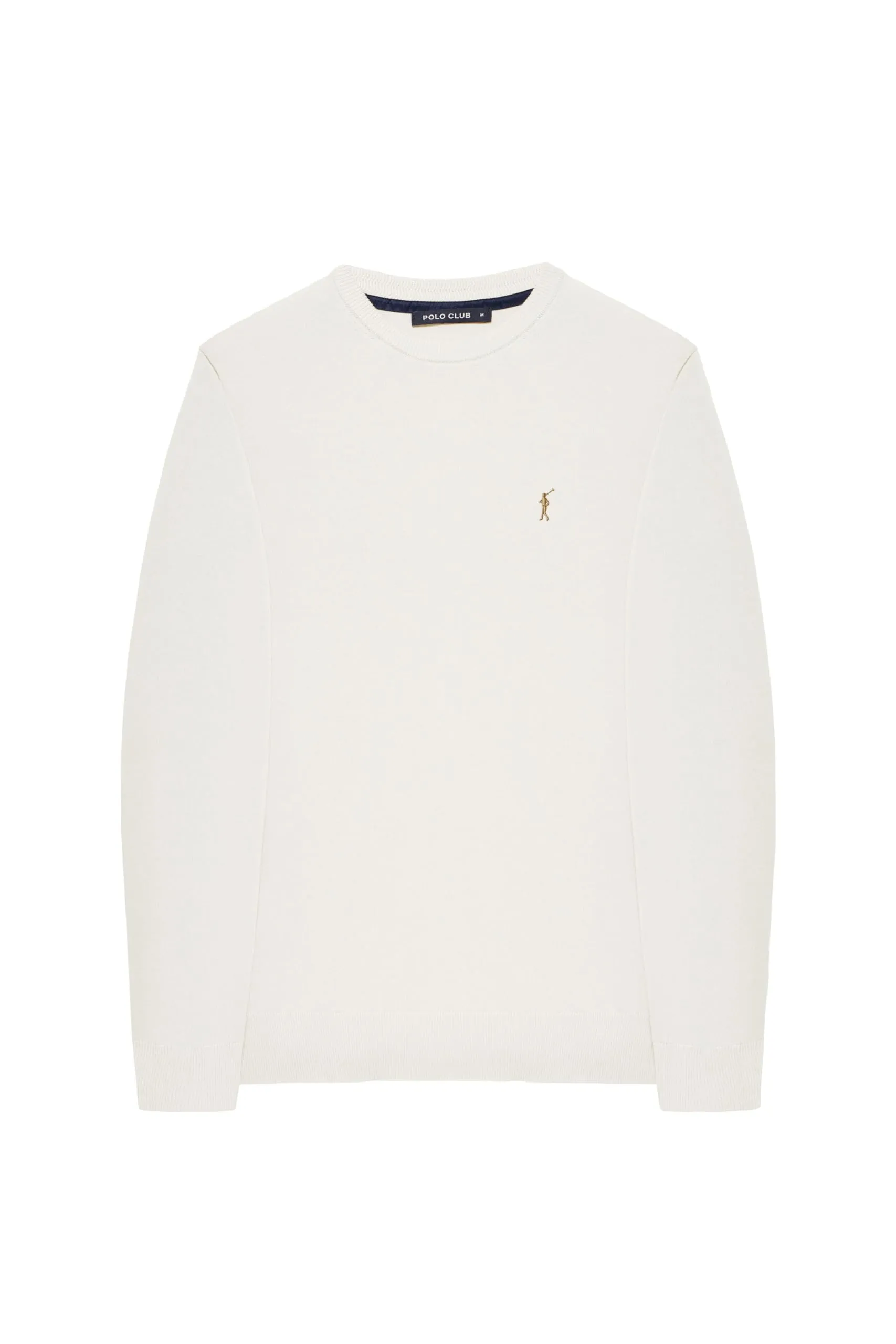 Polo Club Maglione Uomo Basico Marrone 100% Cotone con Logo Ricamato - immagine 5