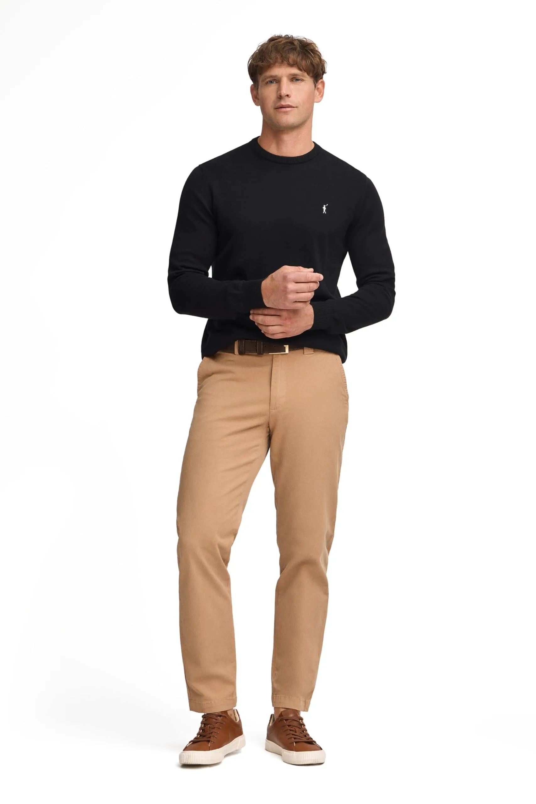 Polo Club Maglione Uomo Basico Nero 100% Cotone con Logo Ricamato - immagine 3