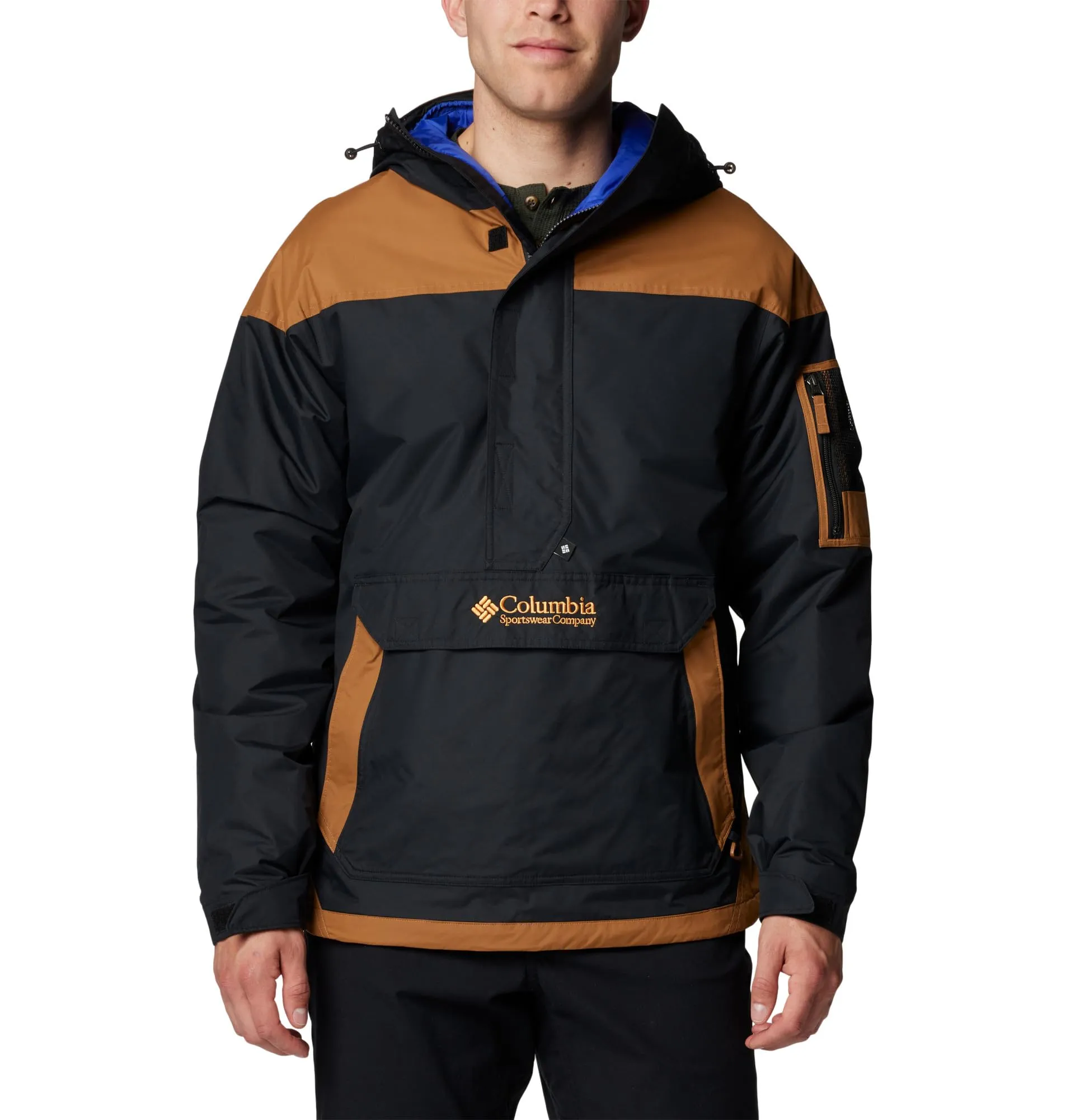 Columbia Challenger II Giacca Pull-over da Uomo - Nero/Camel Brown - L - immagine 1