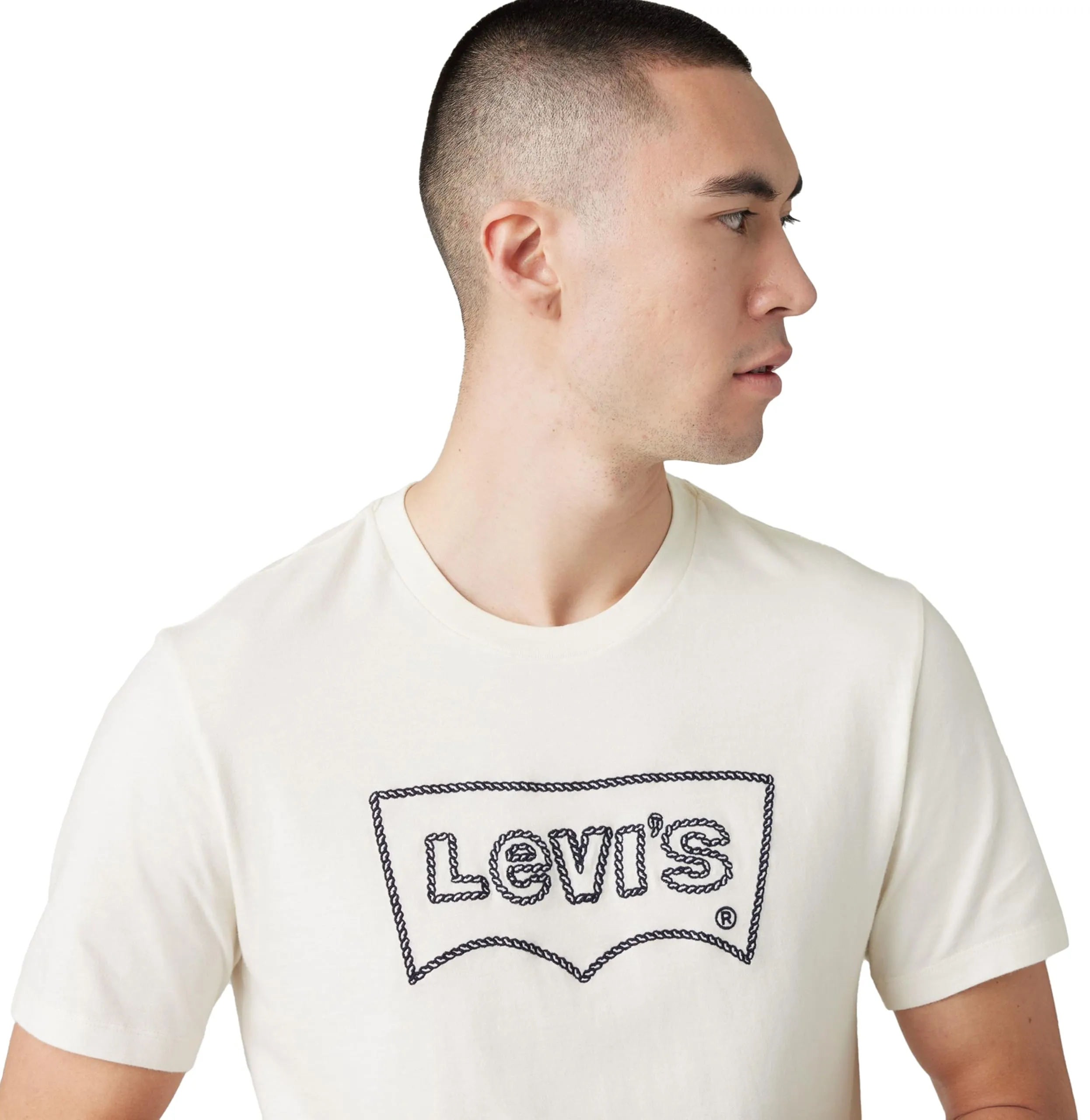 Levi's Graphic Crewneck T-shirt Rope Batwing Vw Egret, M Uomo - immagine 4