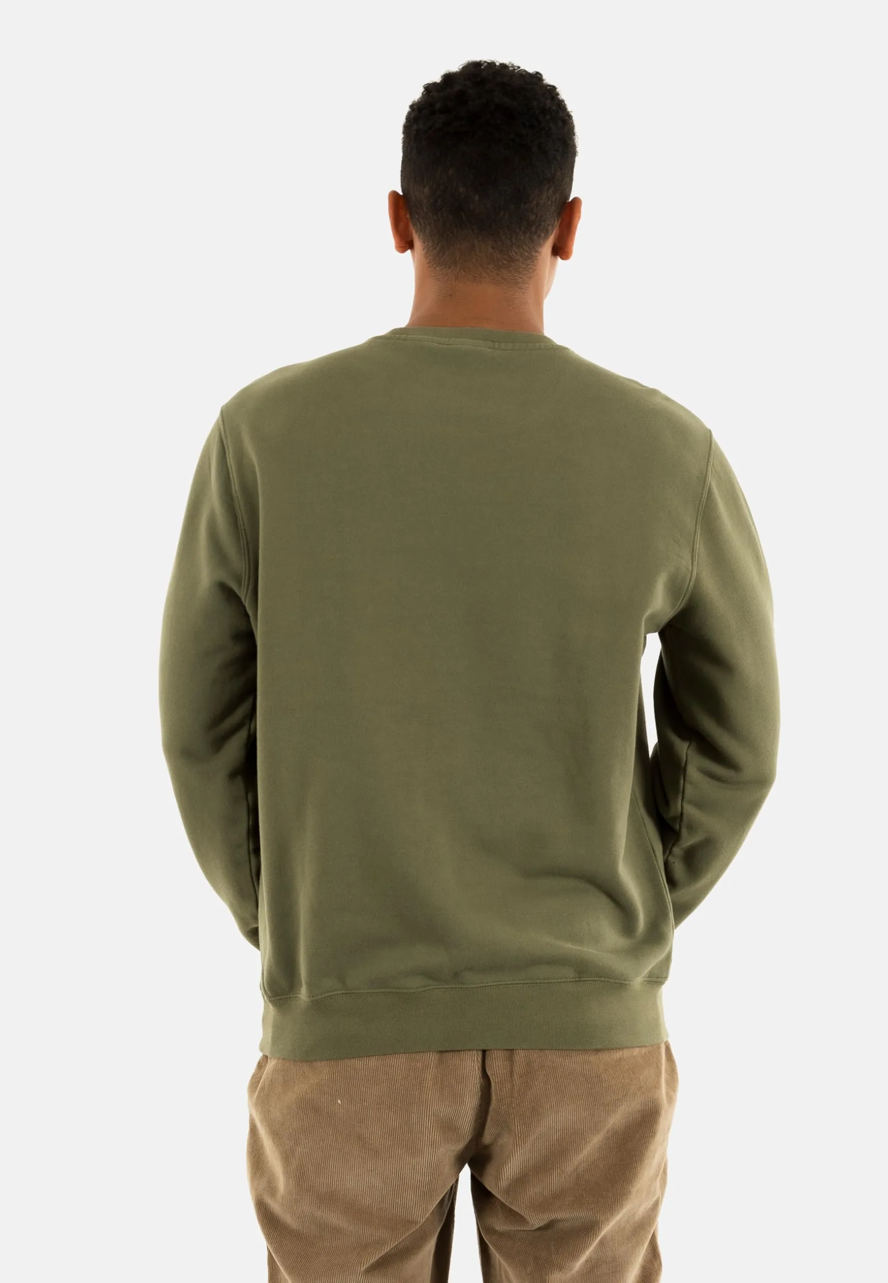 Levi's Crew Felpa Uomo - Moss Olive 0908736 French Terry - S - immagine 5