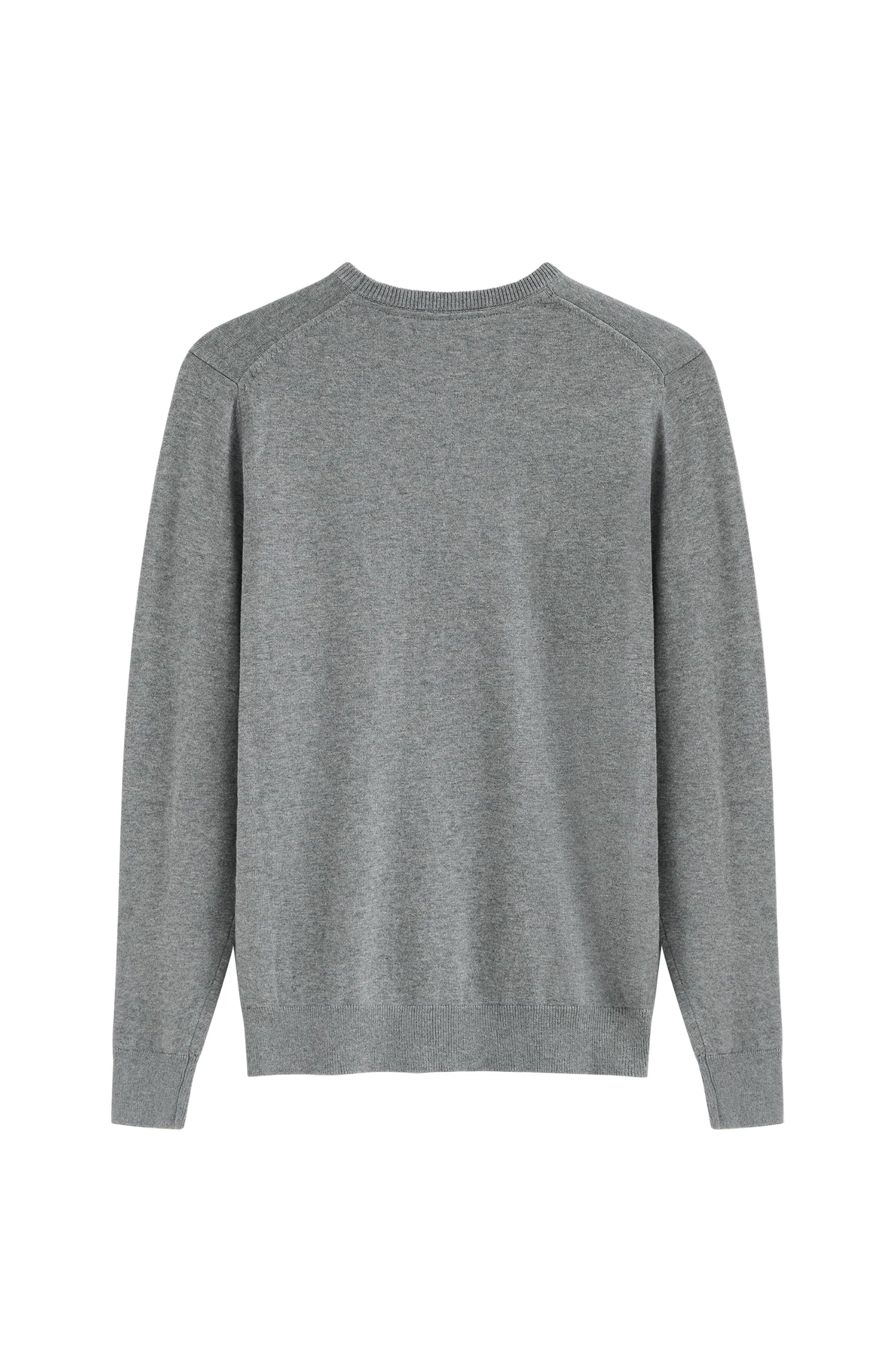 Polo Club Maglione Uomo Basico Grigio 100% Cotone con Logo Ricamato - immagine 7