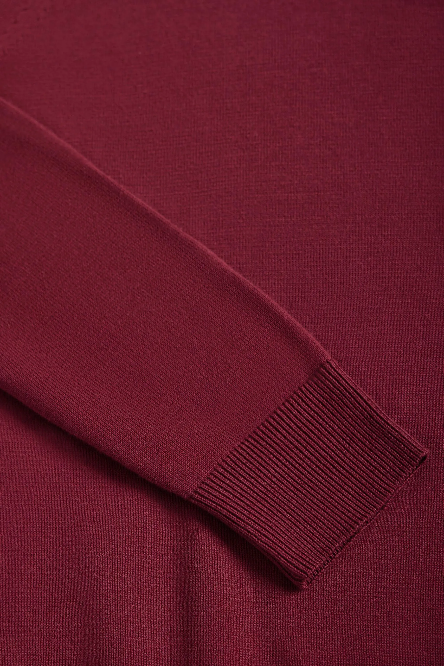 Polo Club Maglione Uomo Basico Borgogna 100% Cotone con Logo Ricamato - immagine 5