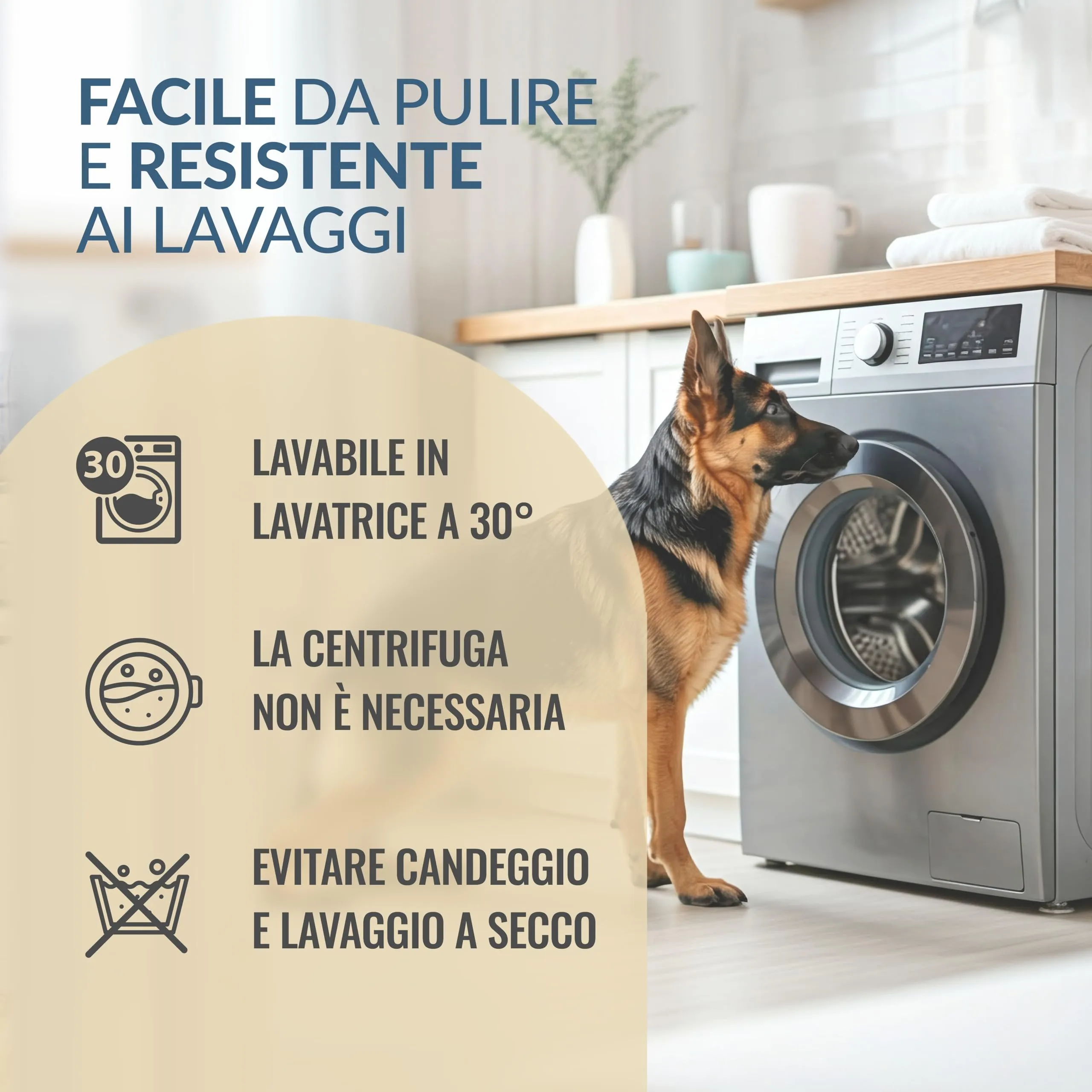 Dorian Home Cuccia Interna per Cane e Gatto, Cuscino Sfoderabile e Lavabile, Antimacchia e Resistente ai Graffi, 60 x 90 cm - immagine 6