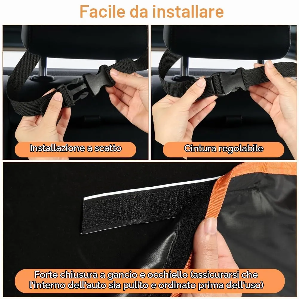 AUYAO Protezione Bagagliaio Auto per Cani, Impermeabile Antistrappo e Antiscivolo, 180 x 105 cm, Universale per Furgoni e SUV - immagine 3