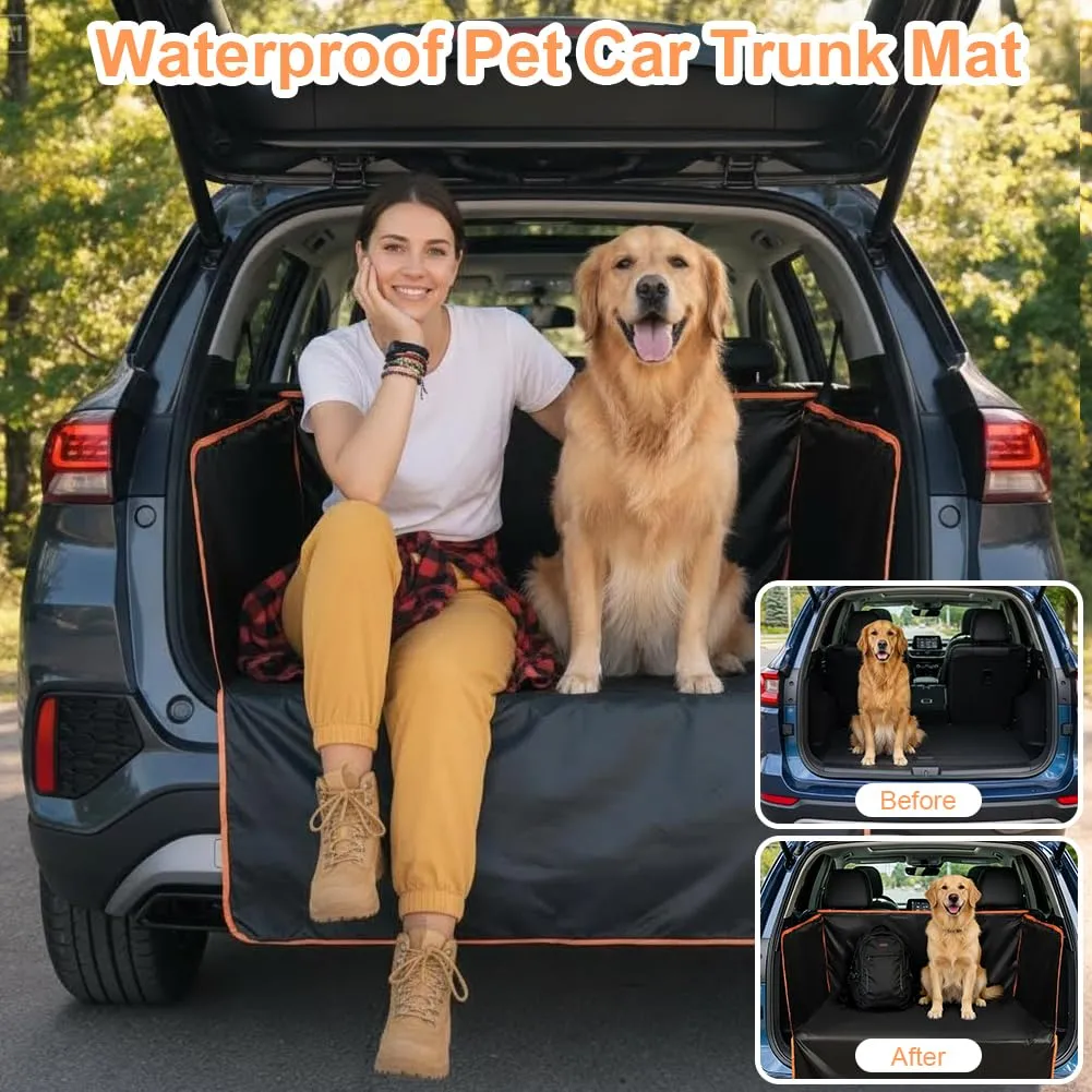 AUYAO Protezione Bagagliaio Auto per Cani, Impermeabile Antistrappo e Antiscivolo, 180 x 105 cm, Universale per Furgoni e SUV - immagine 6
