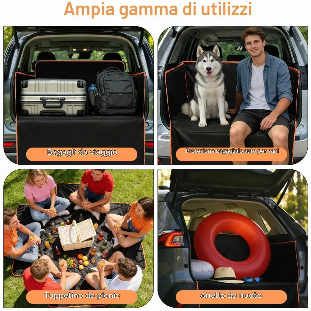 AUYAO Protezione Bagagliaio Auto per Cani, Impermeabile Antistrappo e Antiscivolo, 180 x 105 cm, Universale per Furgoni e SUV - immagine 7