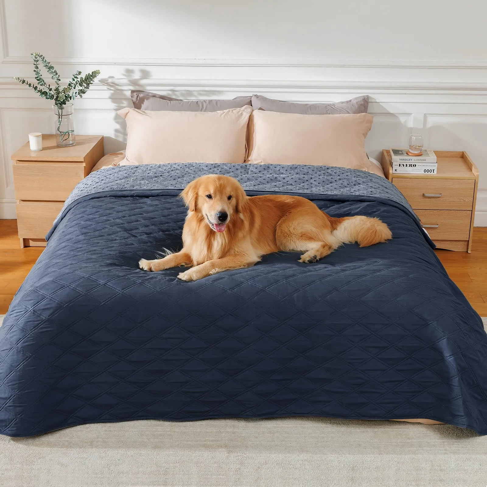 luciphia Copridivano per Cani Impermeabile con Punti Antiscivolo, Blu Marino, 208x304cm - immagine 1