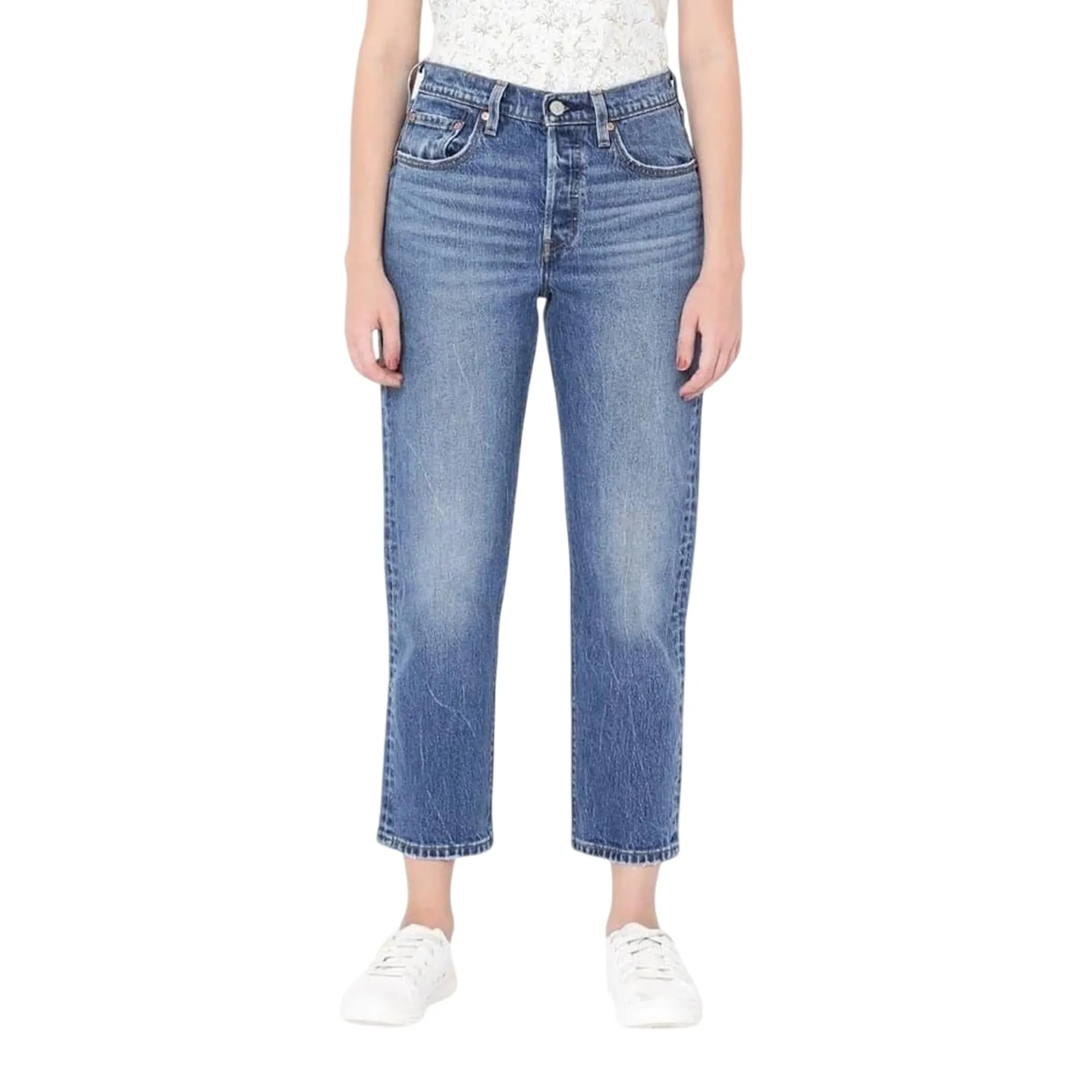 Levi's 501 Crop Jeans Donna Erin Can't Wait Stre 24W / 30L - immagine 1