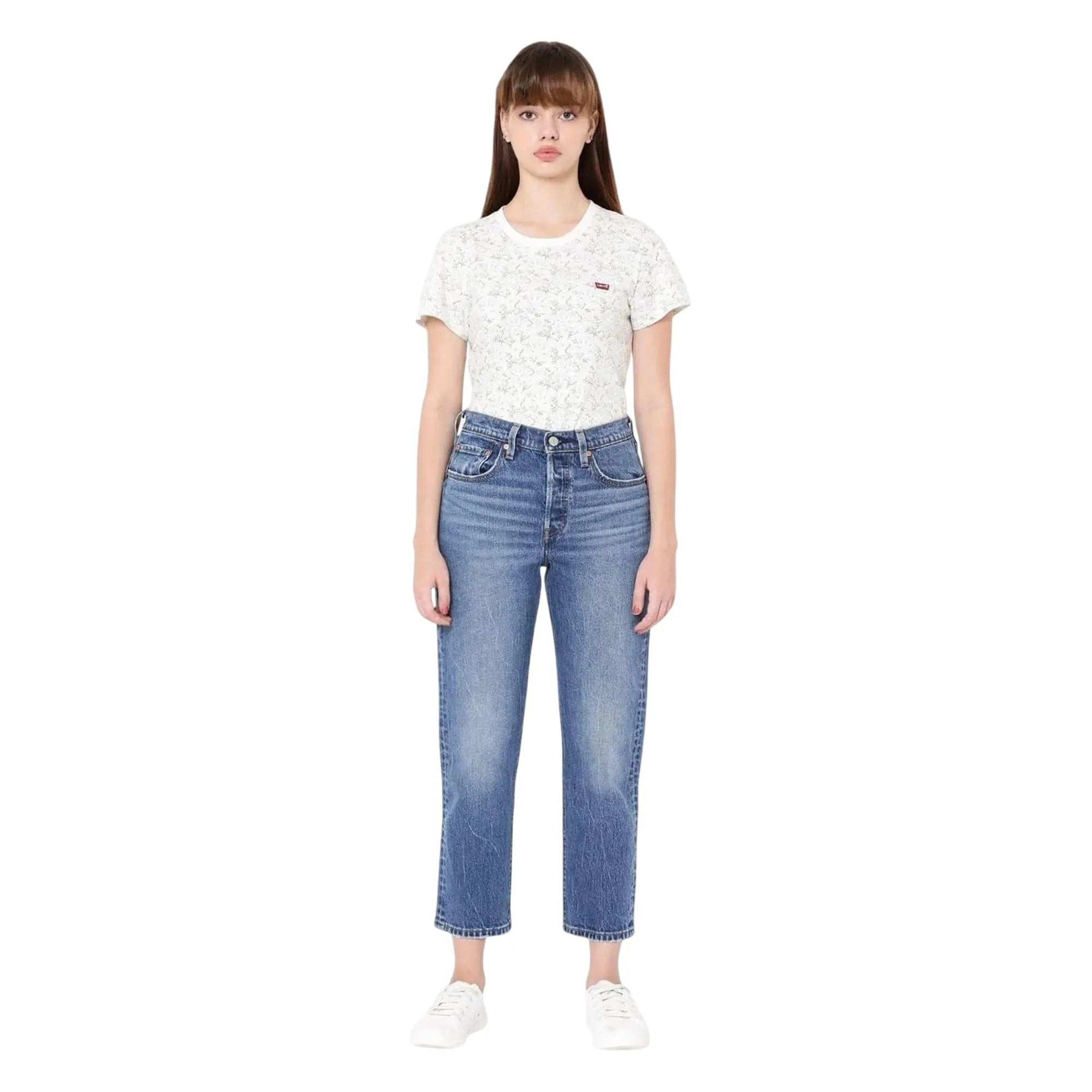Levi's 501 Crop Jeans Donna Erin Can't Wait Stre 24W / 30L - immagine 3