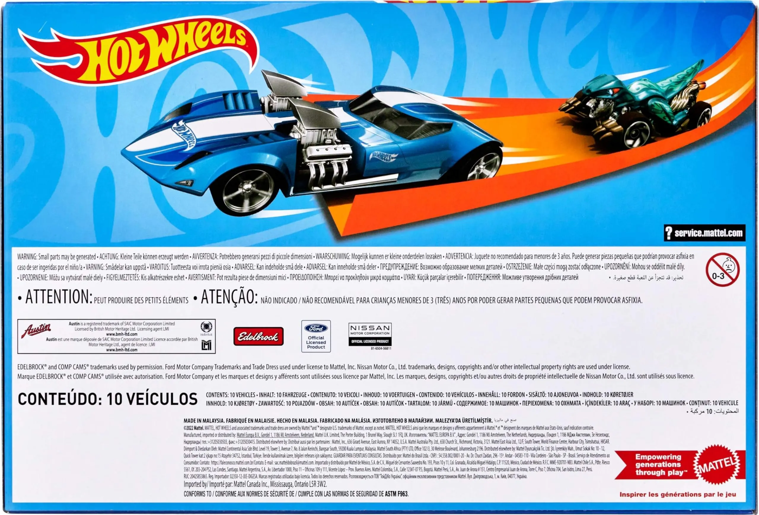 Hot Wheels Set da 10 Truck Die-Cast scala 1:64 HYM97 - immagine 6