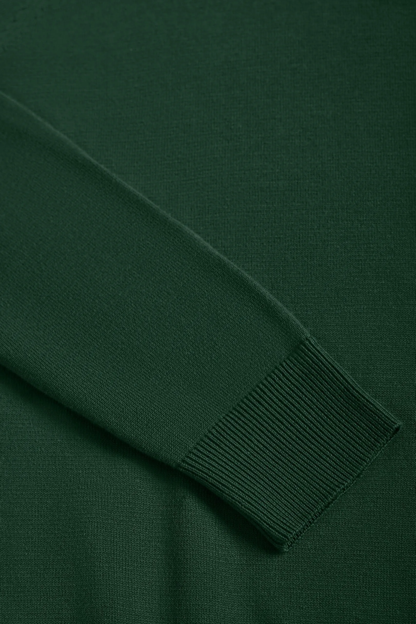 Polo Club Maglione Uomo Basico Verde Bottiglia 100% Cotone con Logo Ricamato - immagine 5
