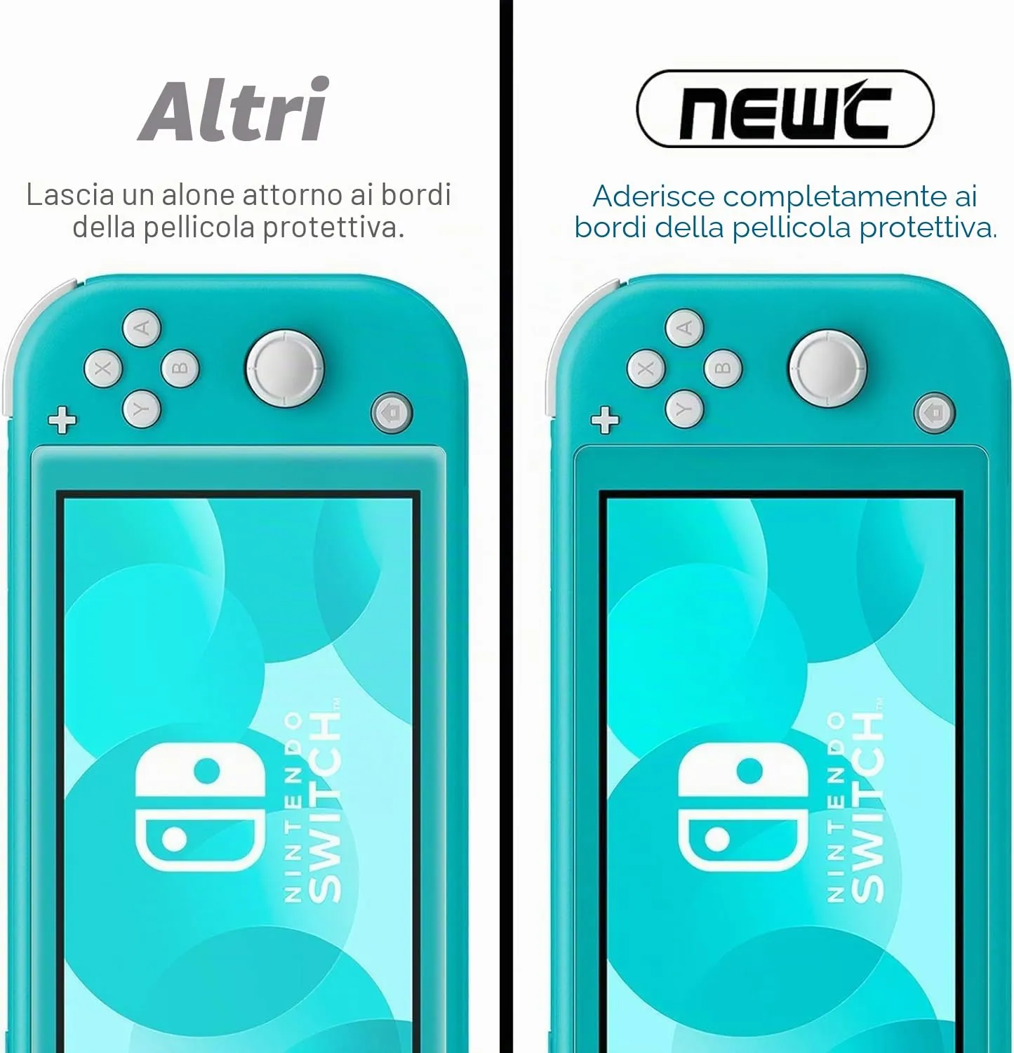 NEW'C Pellicola in Vetro Temperato per Nintendo Switch Lite - immagine 3