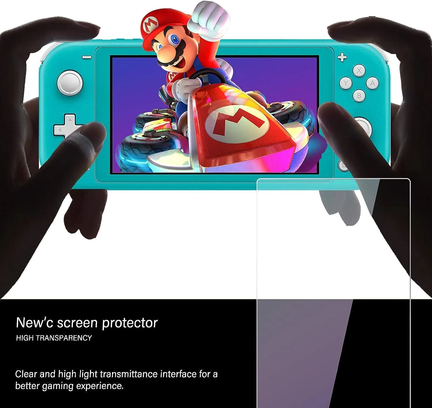 NEW'C Pellicola in Vetro Temperato per Nintendo Switch Lite - immagine 7