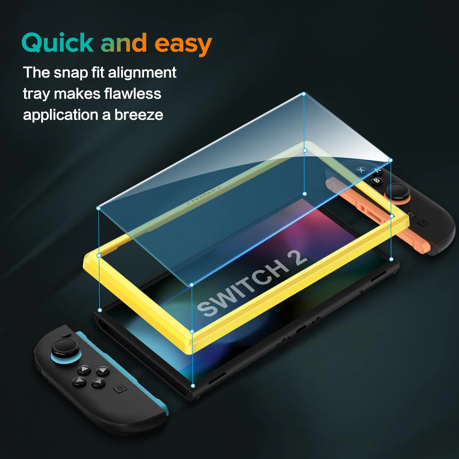 iVoler Pellicola Protettiva in Vetro Temperato per Nintendo Switch 2 (2025), 4 Pezzi - immagine 5