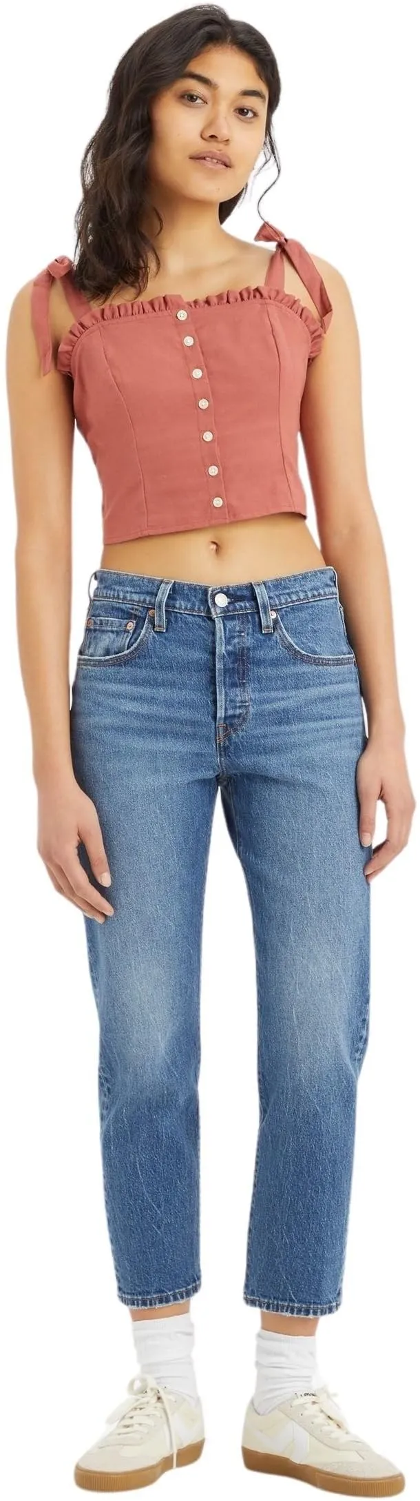 Levi's 501 Crop Jeans Donna Erin Can't Wait Stretch 26W / 30L - immagine 4