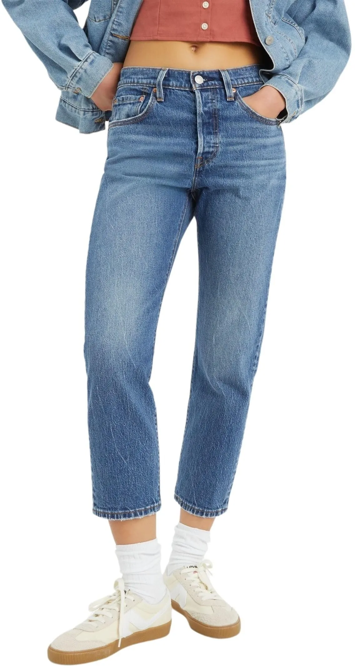 Levi's 501 Crop Jeans Donna, Erin Can't Wait Stretch, 30W / 28L - immagine 1