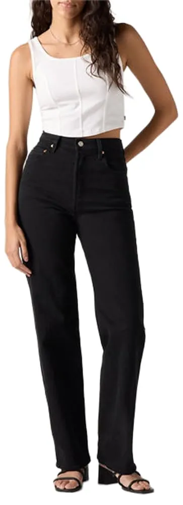 Levi's Ribcage Full Length Jeans, Black Sprout, 33W / 32L - immagine 9