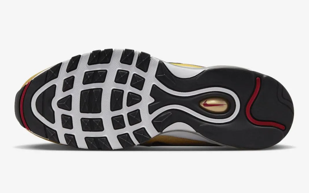 Nike Huarache Run (GS) - Oro Metallizzato Nero Bianco Varsity Rosso, 39 EU - immagine 5