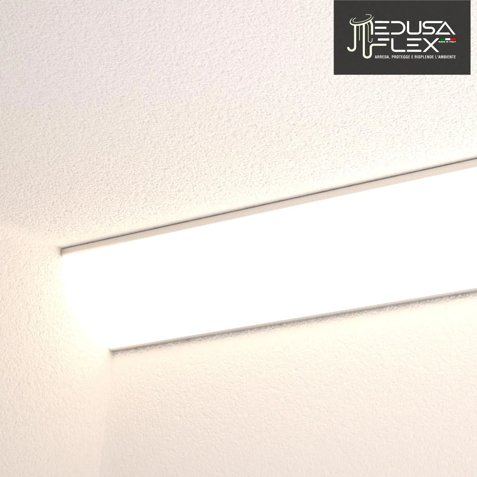 Eurocali Cover Angolare Profilo Alluminio per Strisce LED Medusaflex mod. Aurelia, Satinata, Policarbonato Stabilizzato UV, 2 Metri - Pacco da 10 - immagine 6