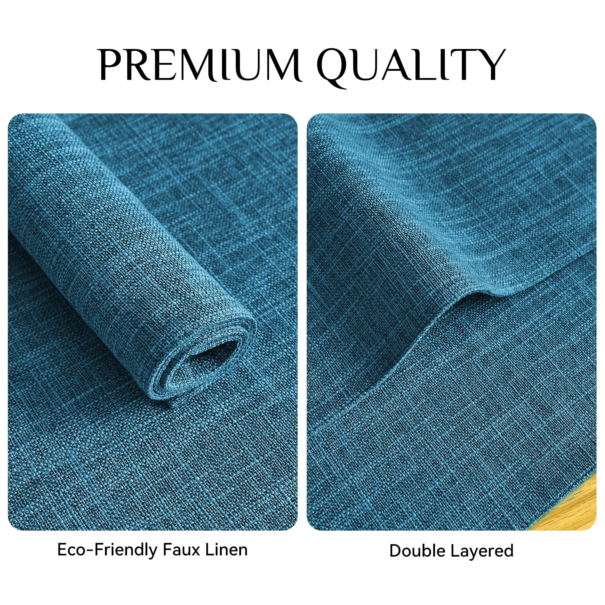 Softalker Set di 6 tovagliette in finto lino, 30 x 45 cm, azzurro cielo - immagine 4