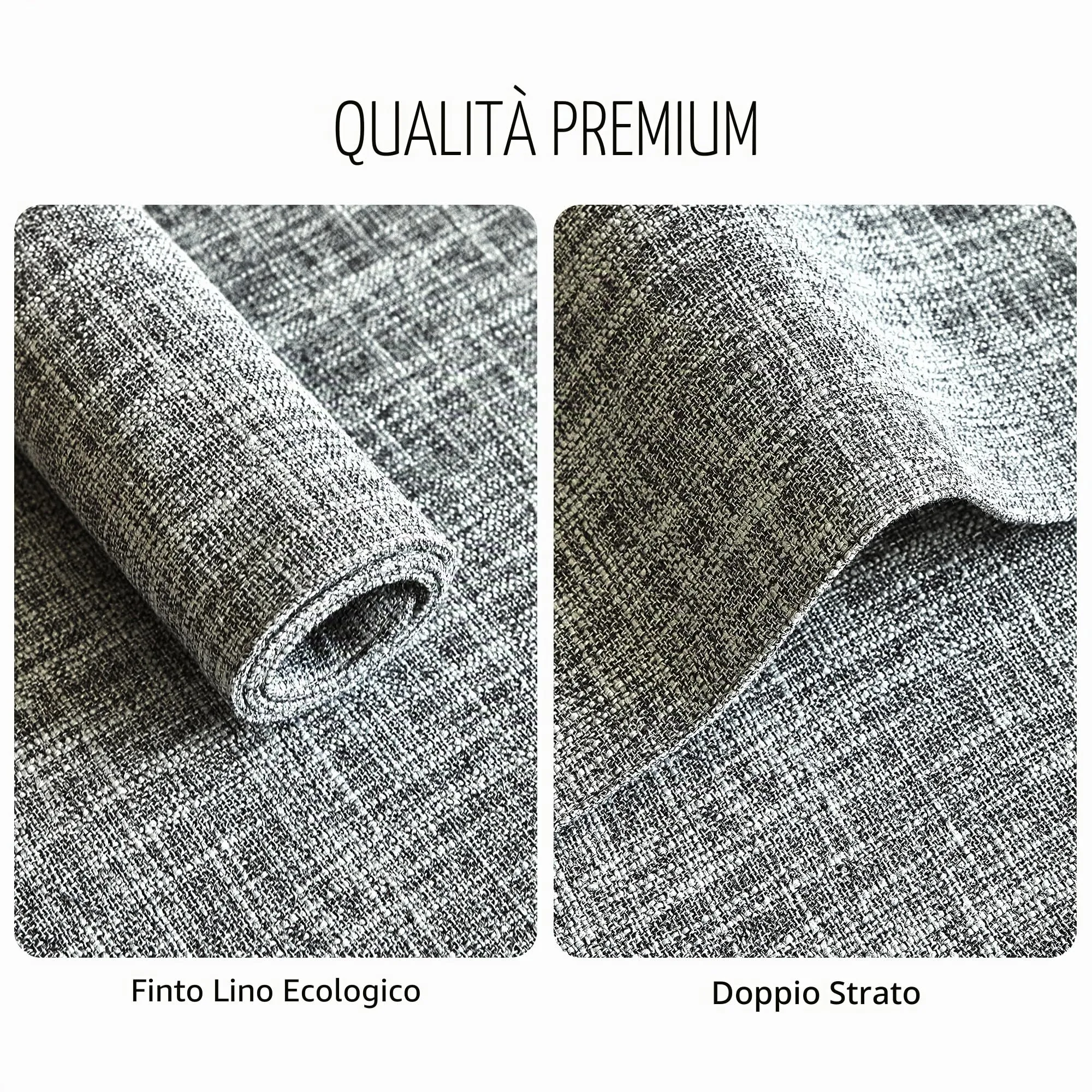 Softalker Tovagliette in finto lino, 30,5 x 45,7 cm, grigio cenere, set da 8 pezzi - immagine 4