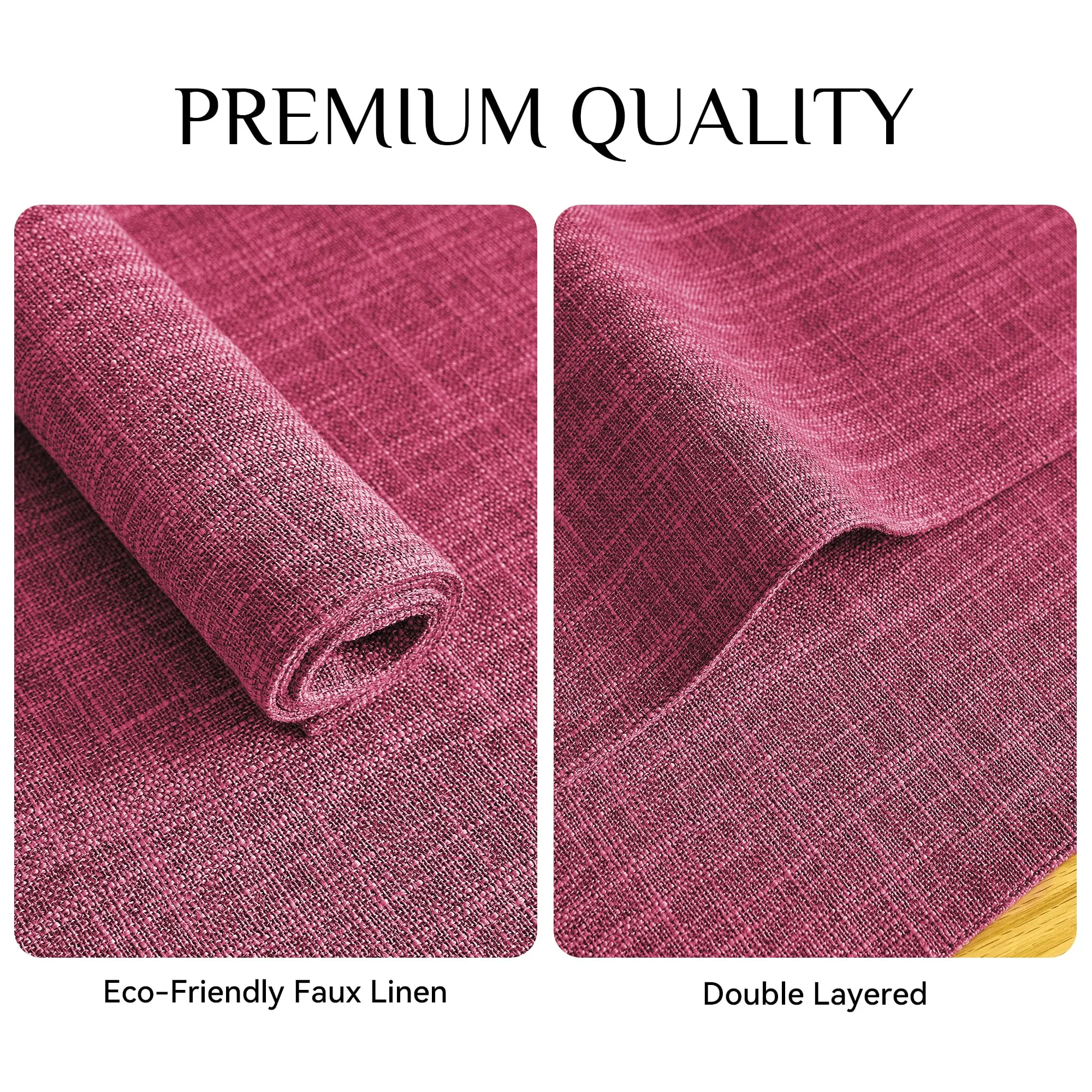 Softalker Tovagliette in finto lino, set da 8, 30 x 45 cm, resistenti al calore, doppio strato, lavabili - immagine 4