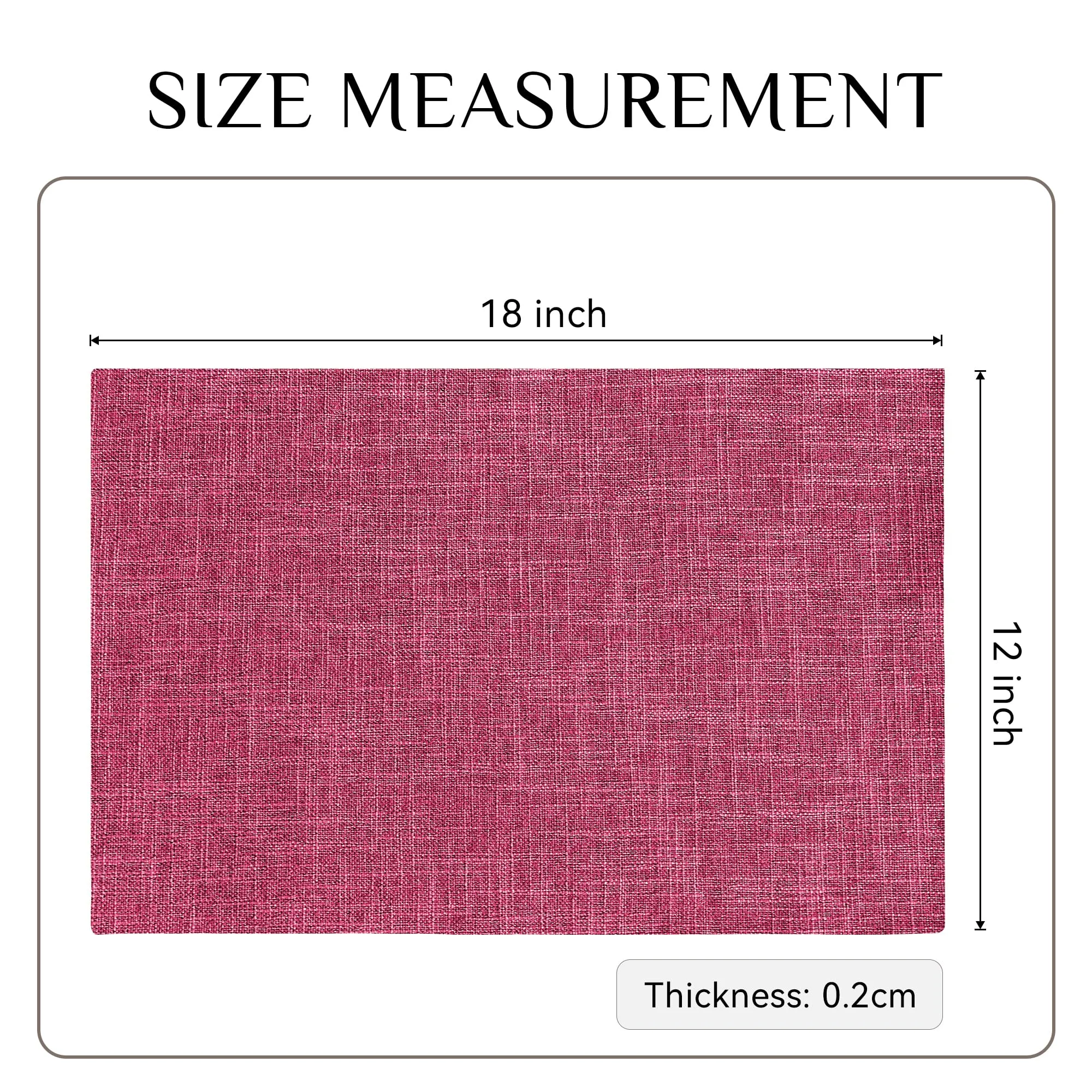 Softalker Tovagliette in finto lino, set da 8, 30 x 45 cm, resistenti al calore, doppio strato, lavabili - immagine 6
