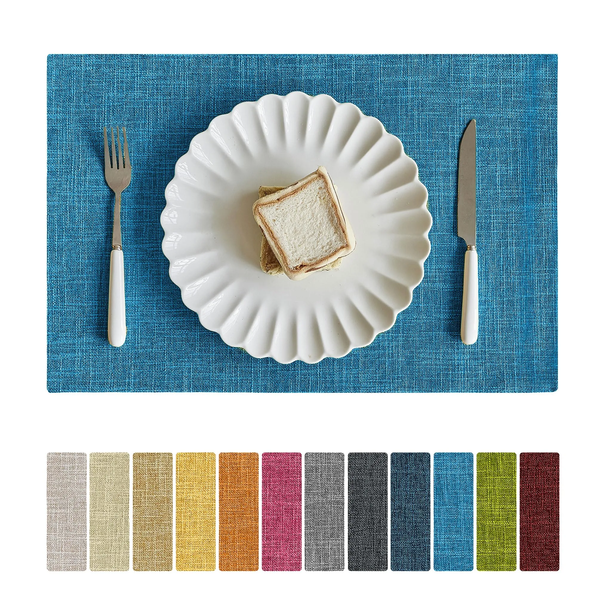 Softalker Tovagliette in finto lino, set di 8, 30,5 x 45,7 cm - immagine 1