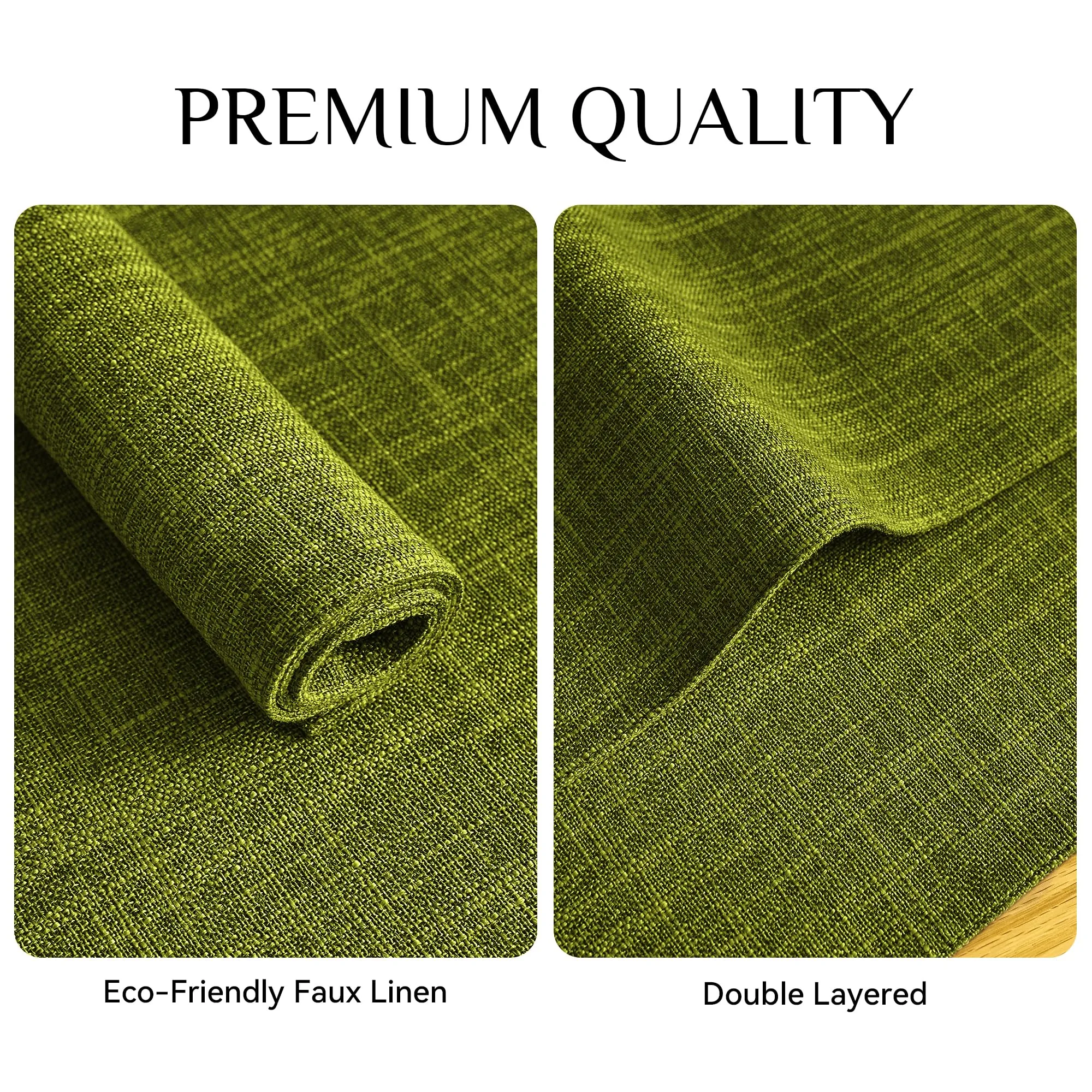 Softalker Set di 6 tovagliette in finto lino, 30 x 46 cm, verde lime - immagine 4