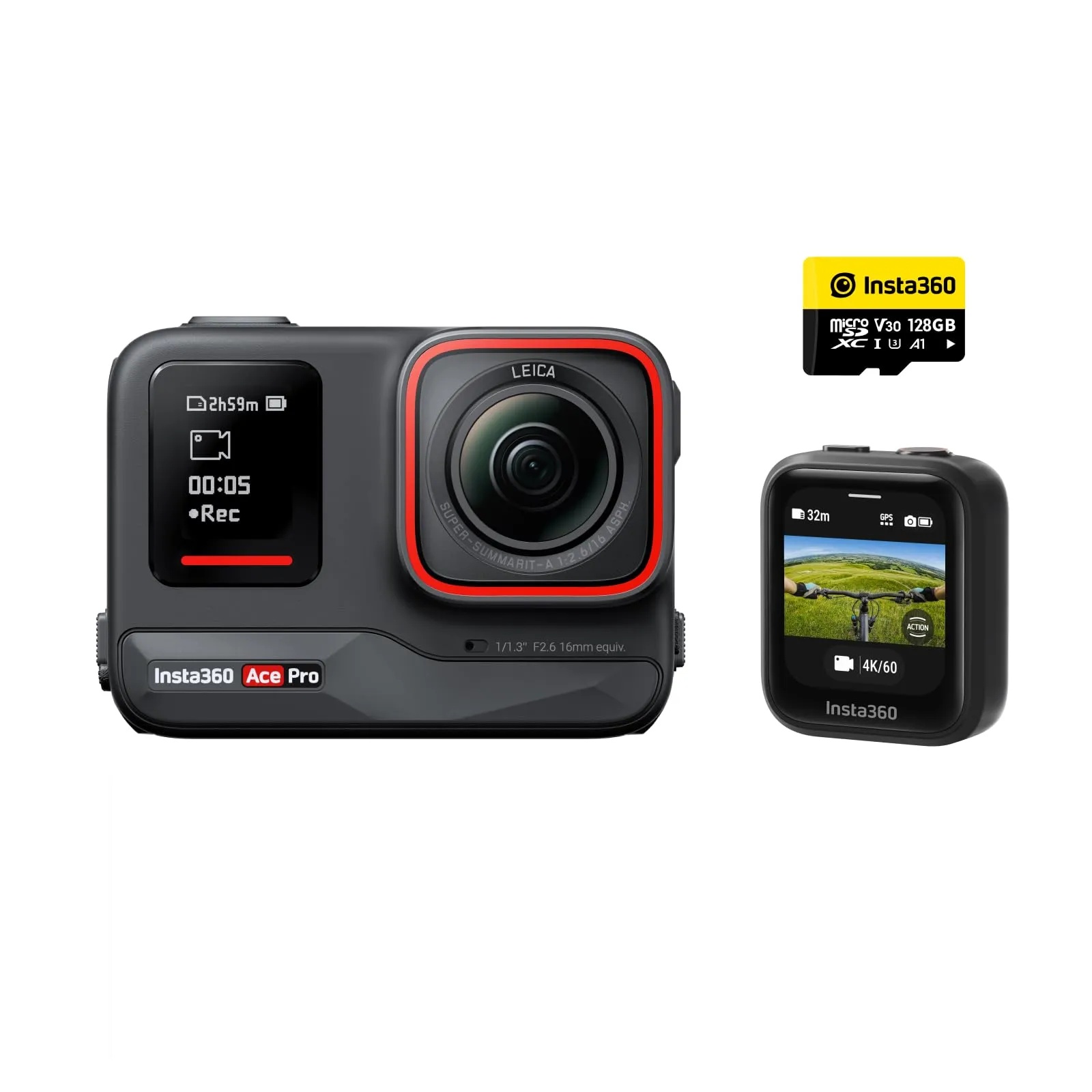 Insta360 Ace Pro Pack GPS - Action Cam Impermeabile Leica, Sensore 1/1.3", 4K120fps, Schermo Orientabile 2,4" - immagine 1