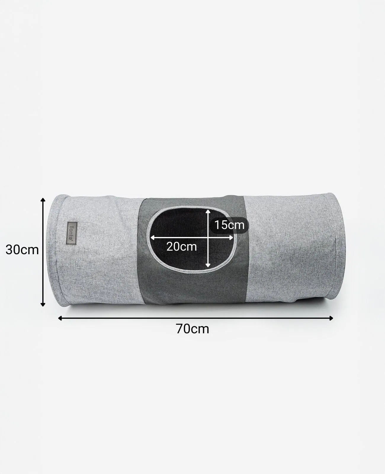 lionto Tunnel per Gatti con Pallina, Pieghevole ed Espandibile, 30x70 cm - immagine 5