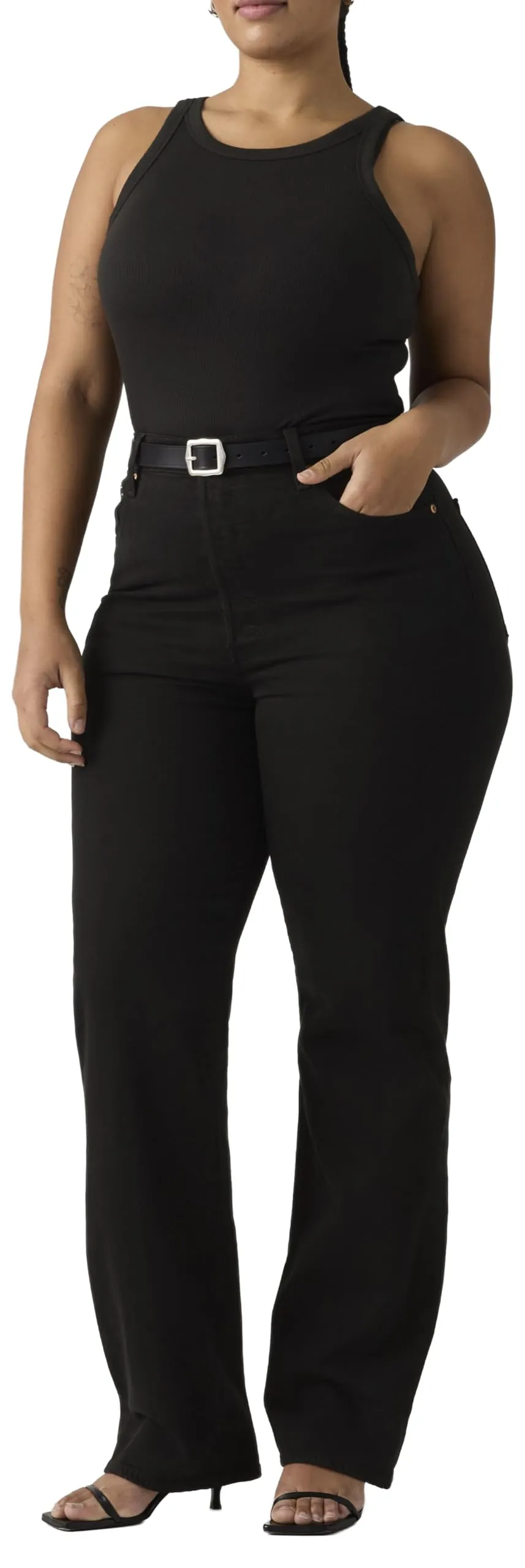 Levi's Ribcage Full Length Jeans Donna, Black Sprout, 29W / 32L - immagine 6