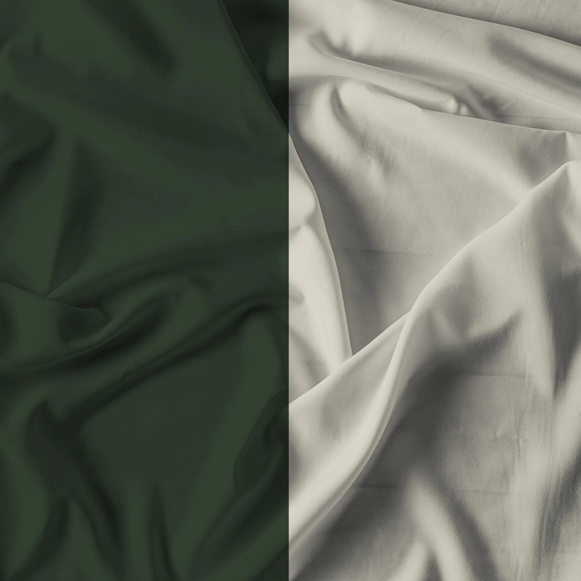 Italian Bed Linen Set Copripiumino 100% Cotone Matrimoniale 250x200 cm, Verde Oliva/Panna - immagine 12