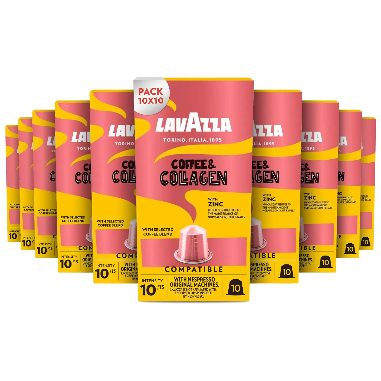 Lavazza Coffee& Collagen Capsules Compatible with Nespresso, 100 Units - immagine 1
