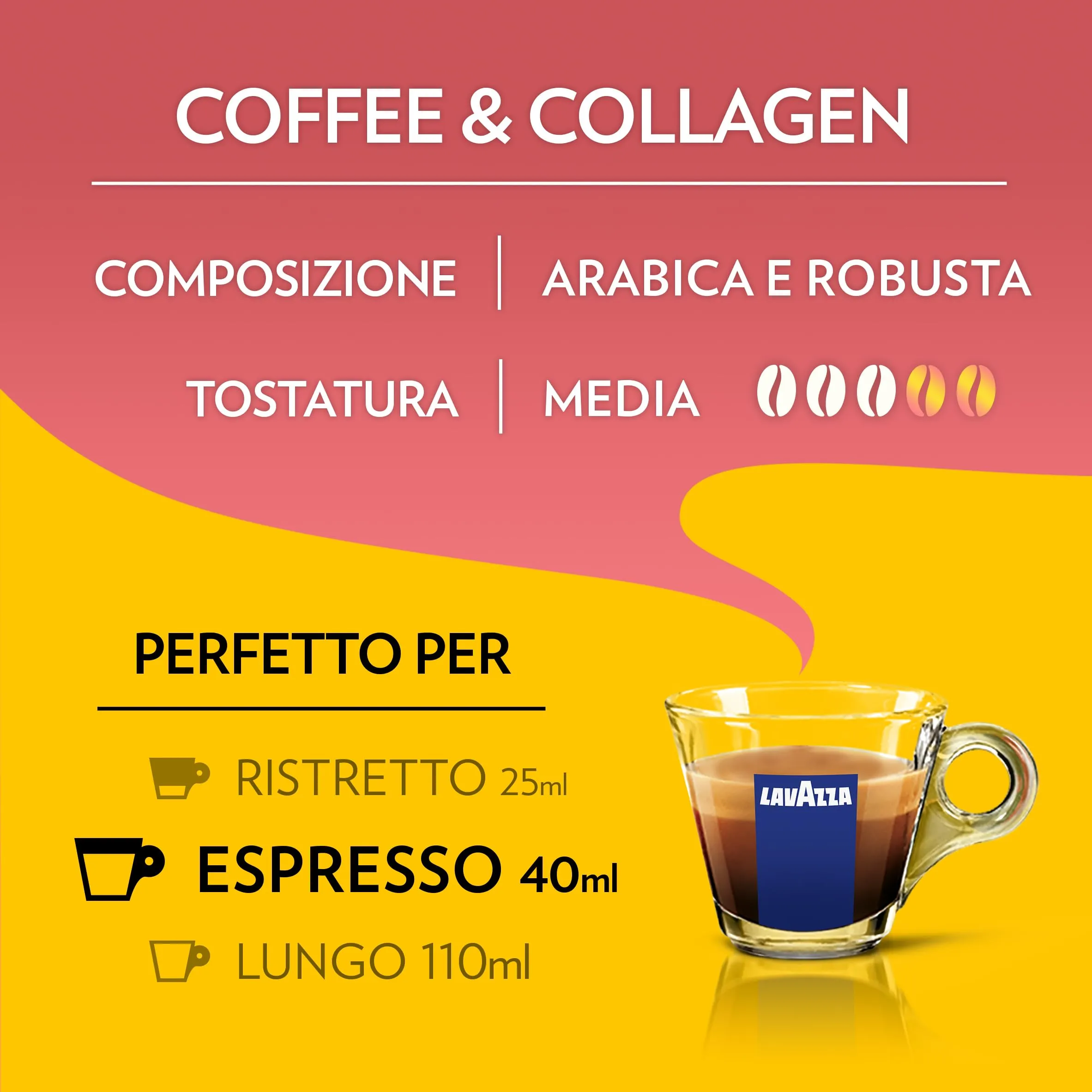 Lavazza Coffee& Collagen Capsules Compatible with Nespresso, 100 Units - immagine 4