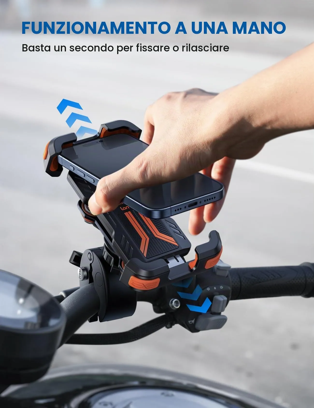 Lamicall Supporto Telefono Moto Antivibrazione Doppio Ammortizzatore - immagine 4