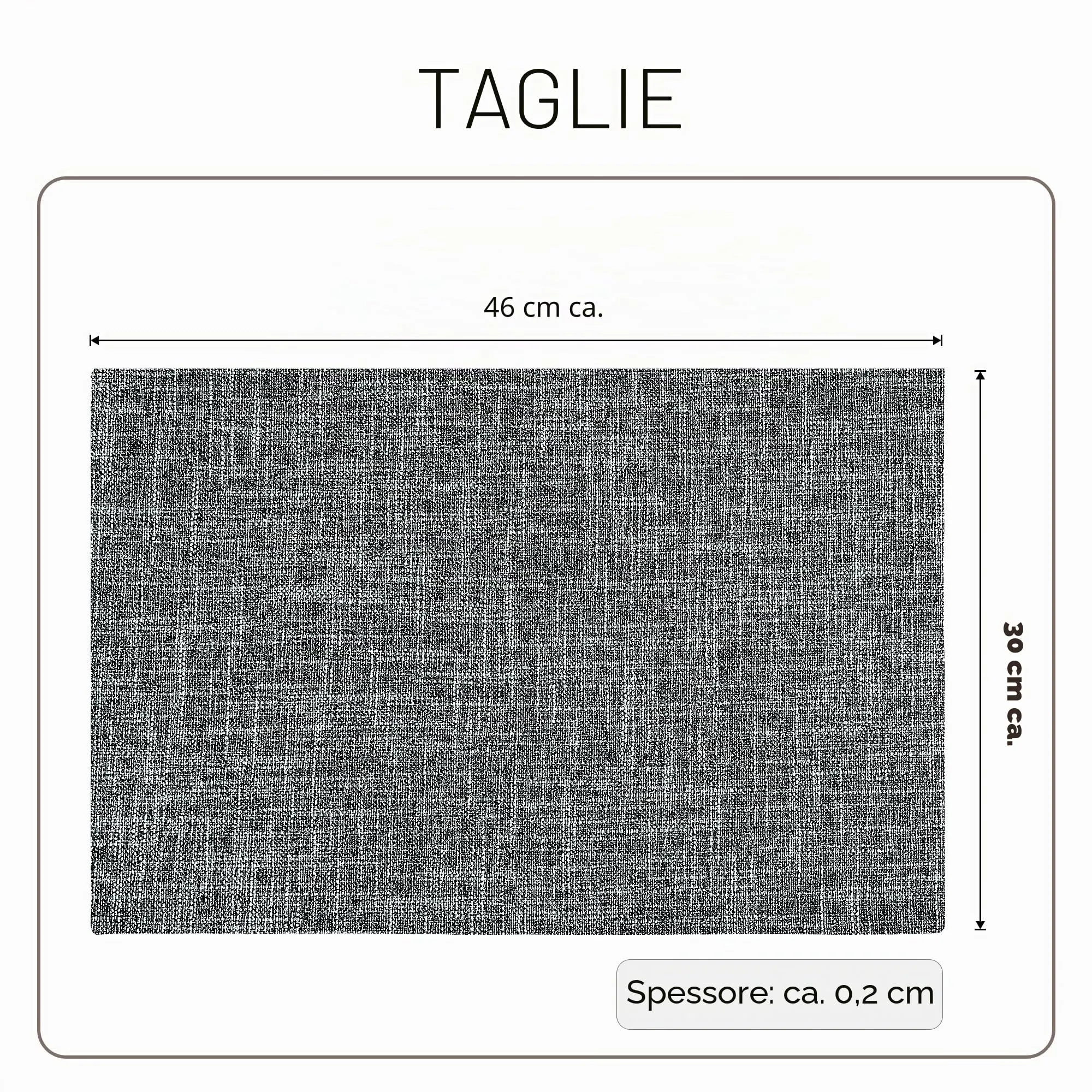 Softalker Tovagliette in finto lino, set di 4, 30,5 x 45,7 cm, Grigio Cenere - immagine 6