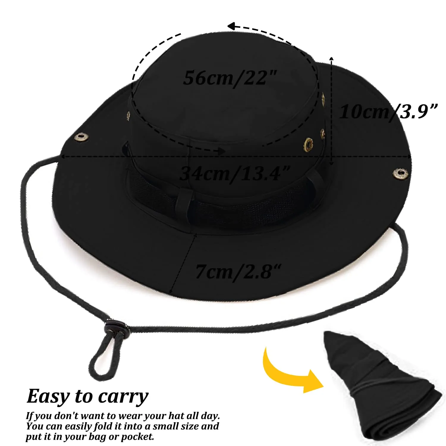 Favuit Cappello Boonie Pieghevole a Tesa Larga per Uomo e Donna - immagine 6